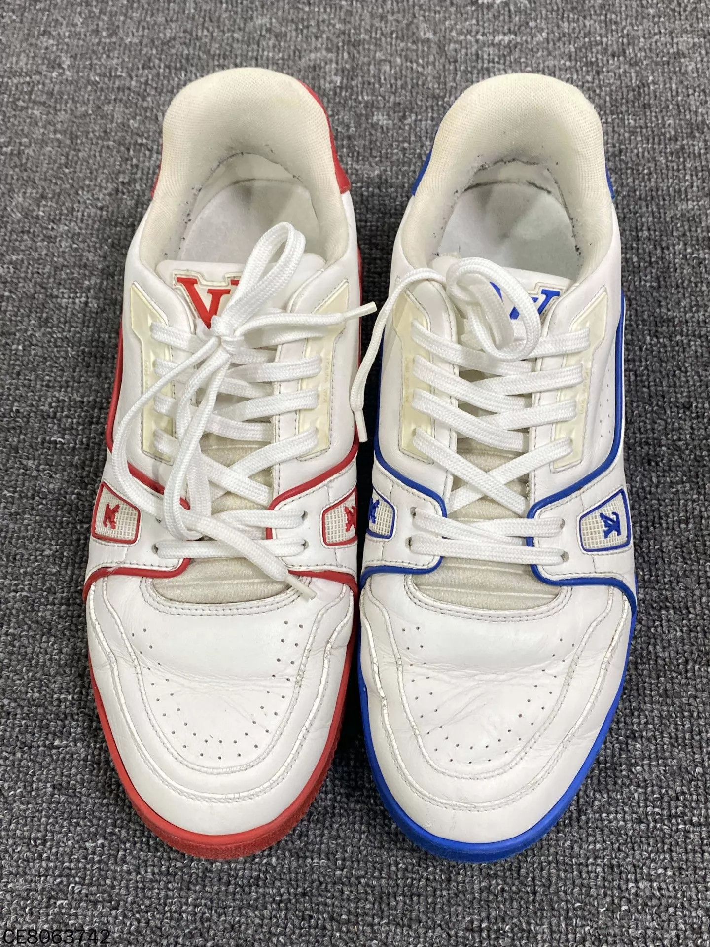 Louis Vuitton LV Red & Blue Trainer 98 New 39.5 Size US 6.5 / EU 39-40 - 2 Thumbnail