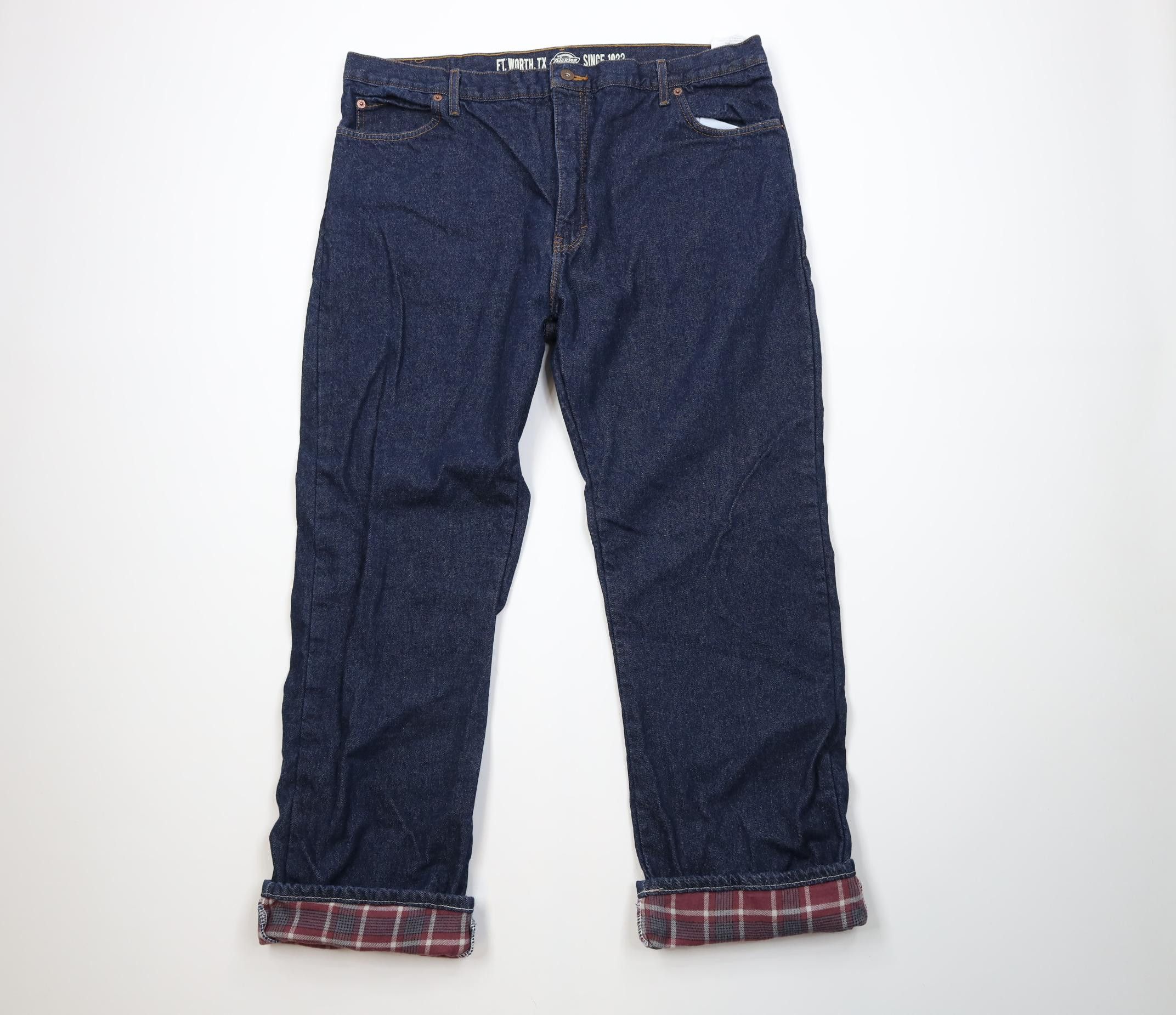 Dickies Vintage Y2K Dickies Fit Flannel Lined Wide Leg Denim Jeans Size US 40 / EU 56 - 1 Thumbnail