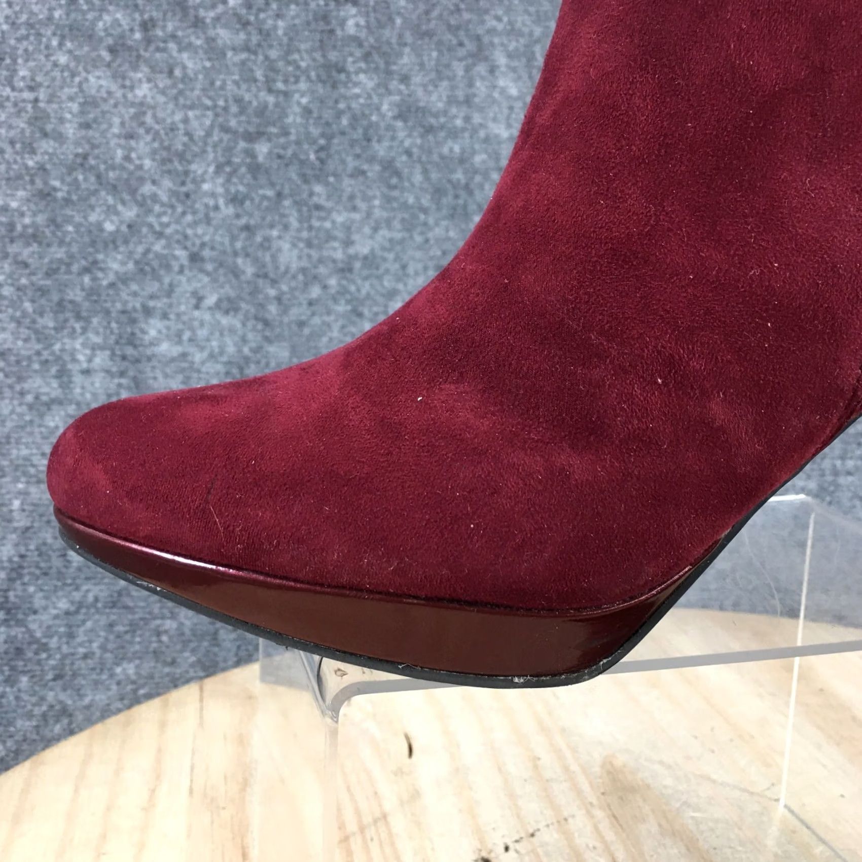 Liz Claiborne Liz Claiborne Boots Womens 9 M Casual Side Zip Stiletto Red Ankle Bootie Shoe Size US 9 / IT 39 - 5 Thumbnail