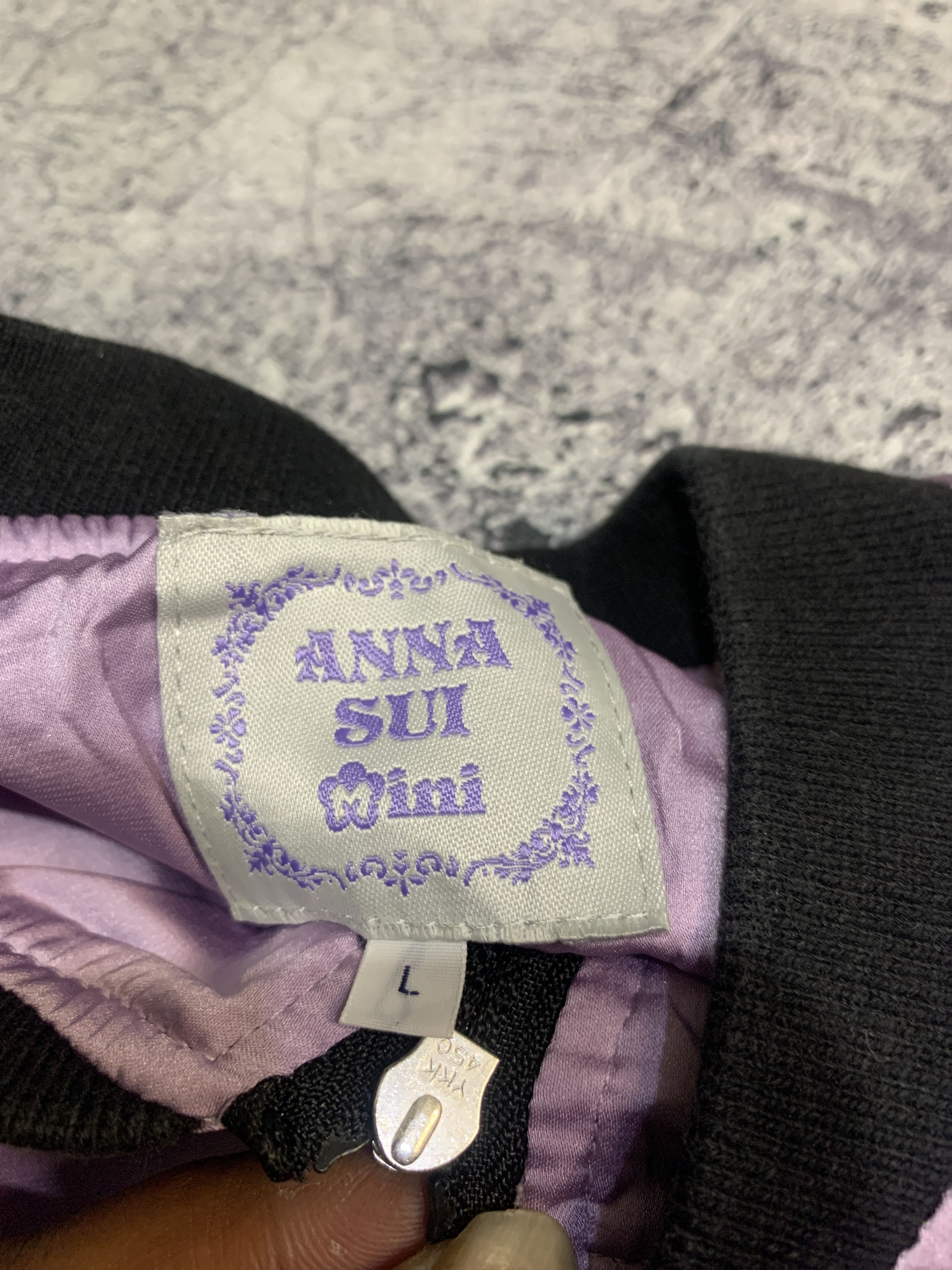 Japanese Brand 2000s Anna Sui Japanese Butterfly Silk Bomber Jacket Size US L / EU 52-54 / 3 - 4 Thumbnail