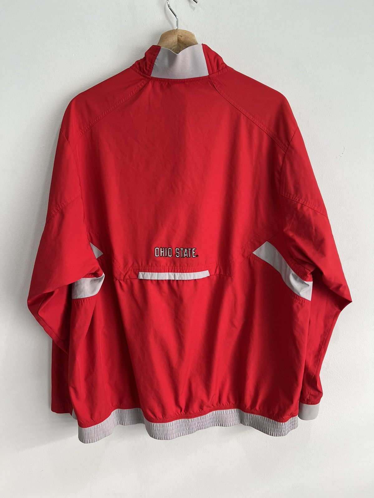Nike Vtg Nike Ohio State Fit Storm Quarter Zip Windbreaker Jacket Size US L / EU 52-54 / 3 - 3 Thumbnail