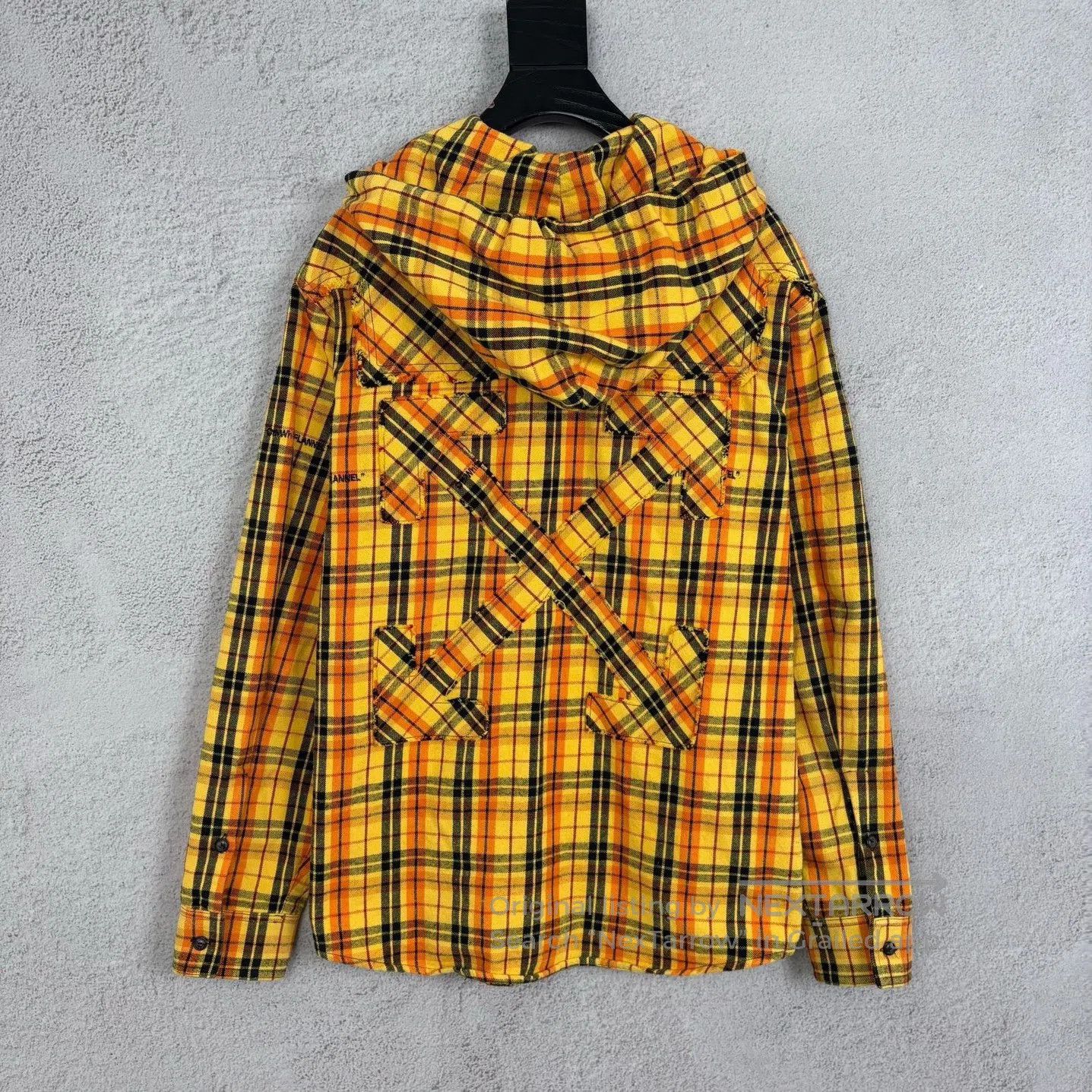 Off-White off-white Checkered Arrow Hooded Shirt Jacket Size US XS / EU 42 / 0 - 2 Thumbnail