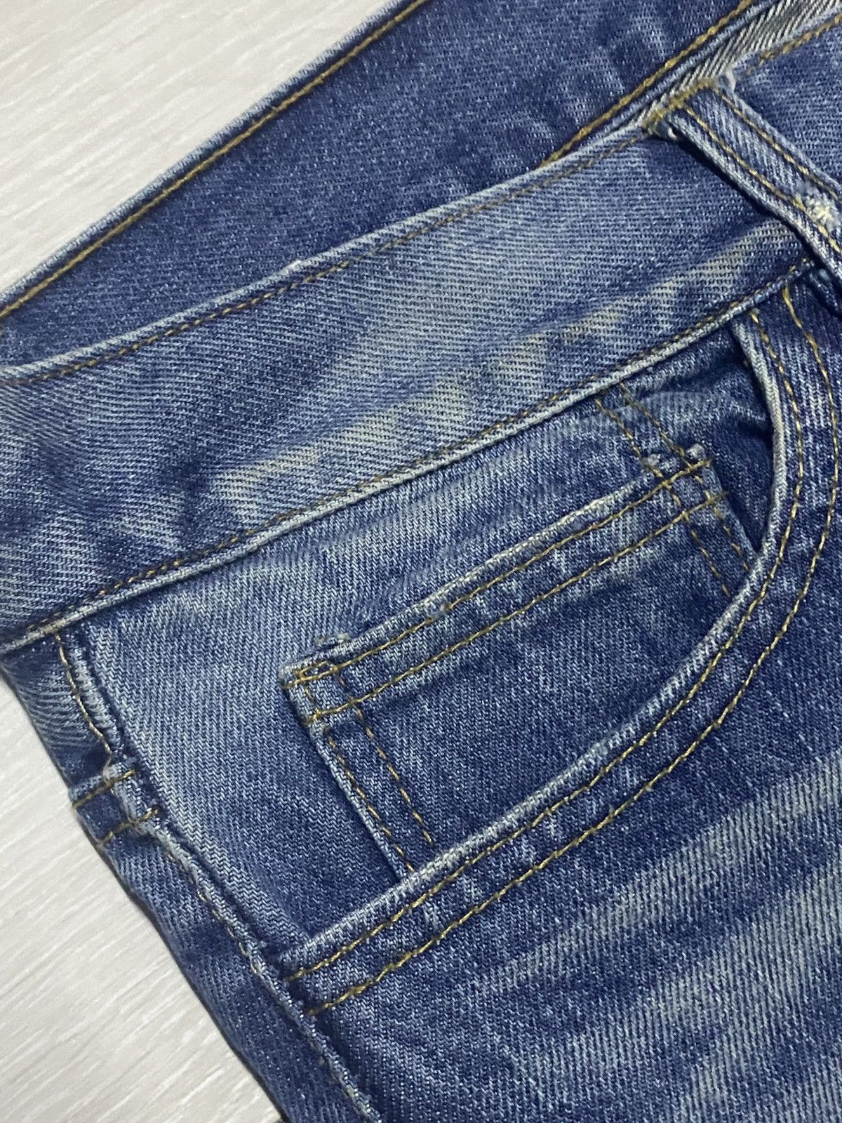 Japanese Brand Vintage Japanese Brand Whisker Distressed Skinny Jeans Size US 32 / EU 48 - 13 Thumbnail