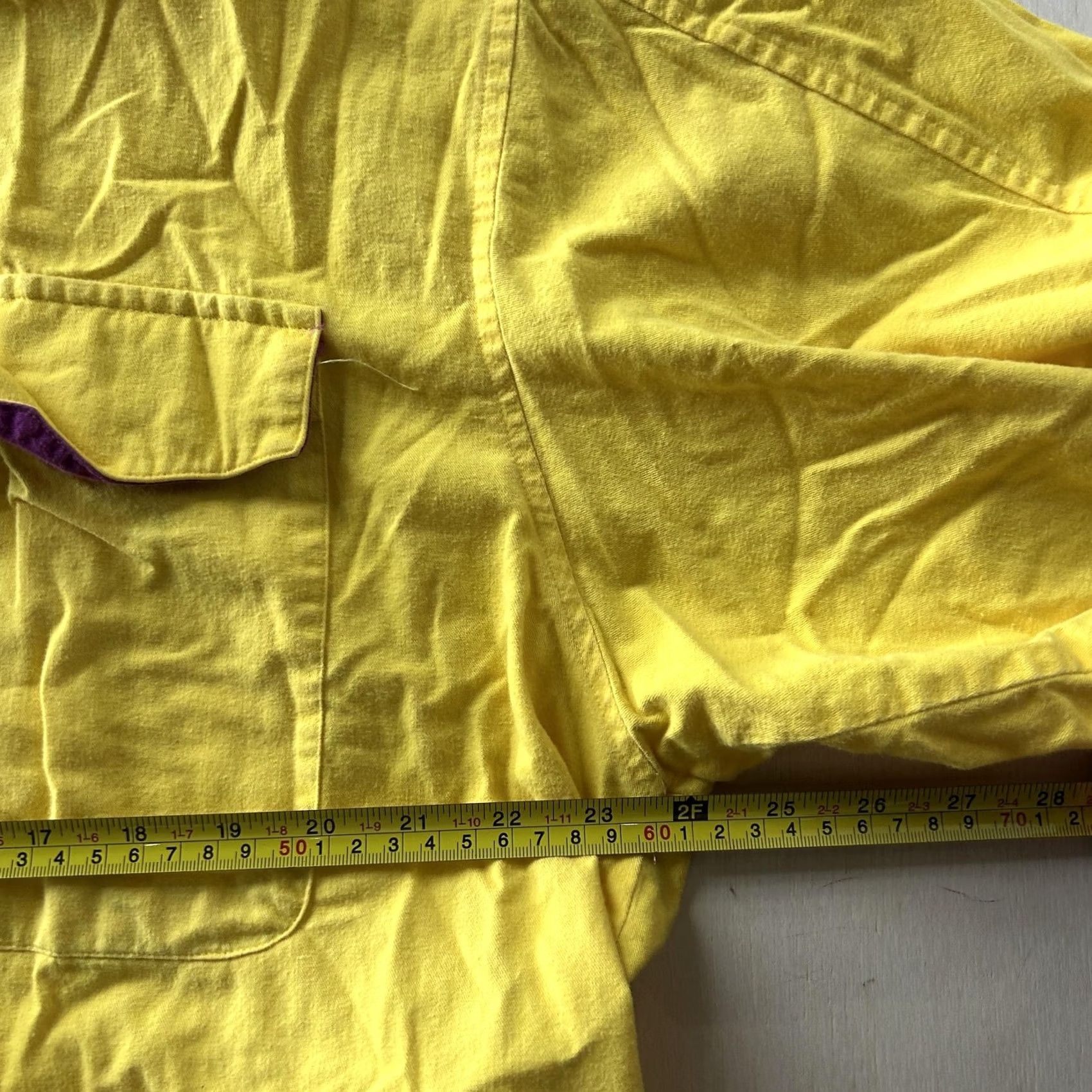 Vintage Venezia Shirt Womens 22/24 Yellow Button-Up Long Sleeve Cotton Vintage 90s Casual Womens Size 3XL / US 20-22 - 3 Thumbnail