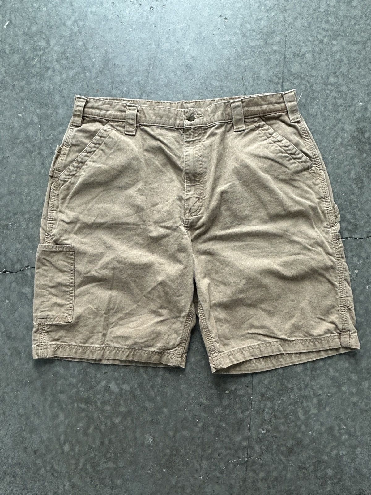 Carhartt Vintage Y2K Tan Carhartt Carpenter Shorts Size US 38 / EU 54 - 3 Thumbnail