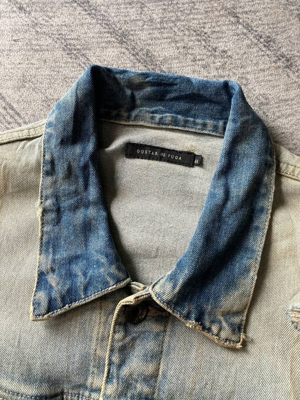 GOSTAR DE FUGA Gostar De Fuga Distressed Denim Jacket Japan Grunge Style Size US S / EU 44-46 / 1 - 6 Thumbnail
