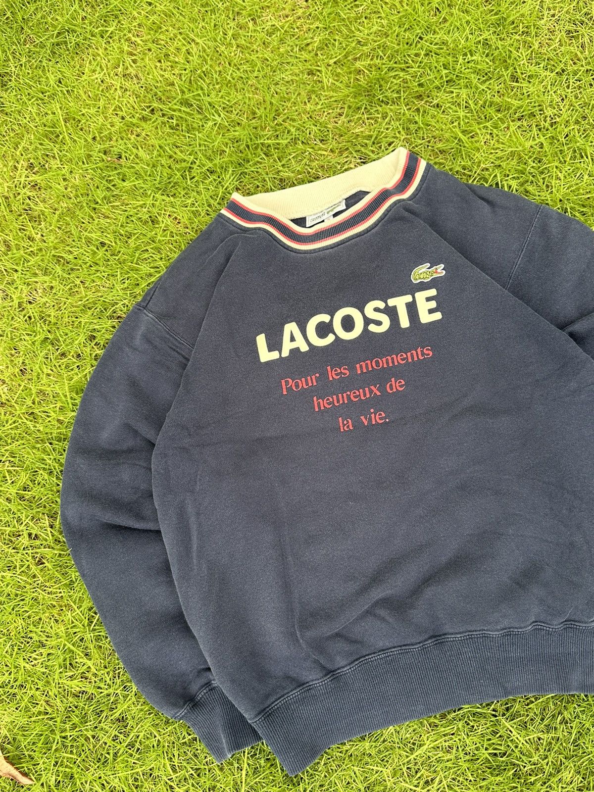 Lacoste × Vintage RARE LACOSTE VINTAGE BIG LOGO STREETWEAR SWEATSHIRT Size US S / EU 44-46 / 1 - 3 Thumbnail
