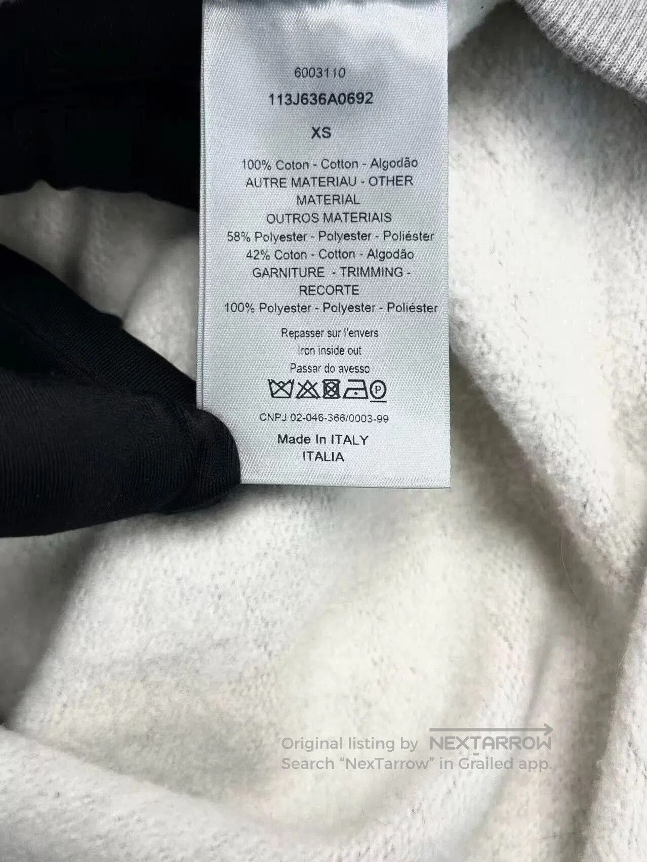 Dior dior gray embroidered logo hoodie for men. Size US XS / EU 42 / 0 - 6 Thumbnail