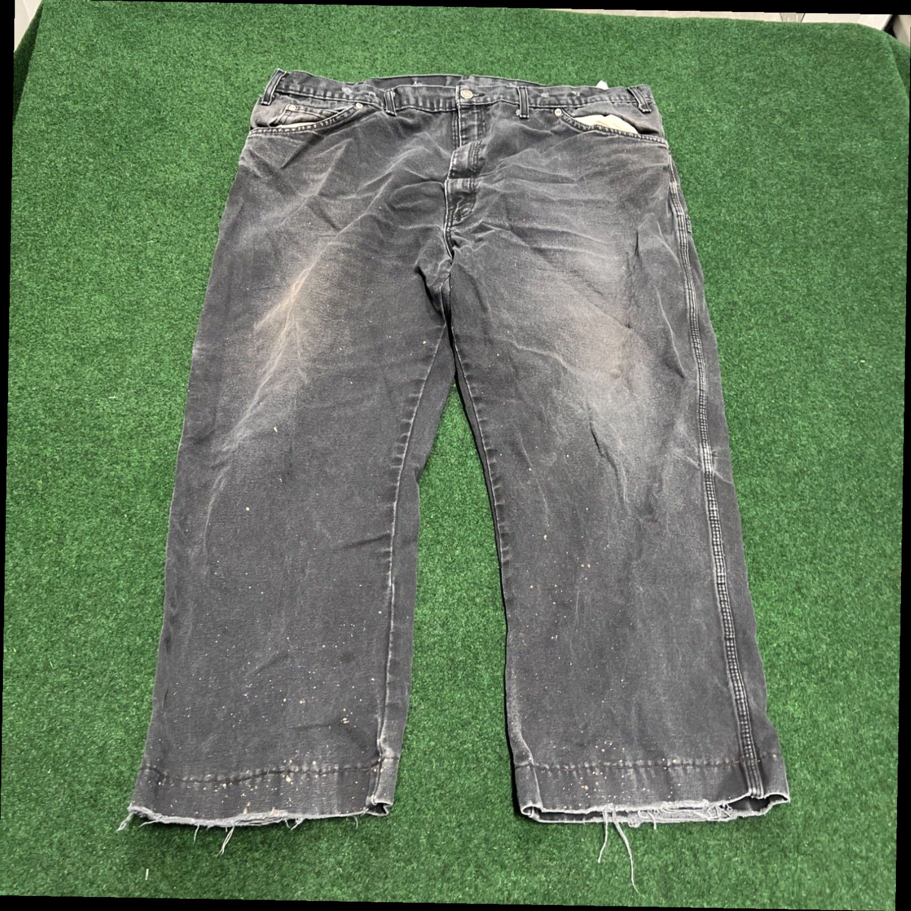 Dickies Dickies Carpenter Pants 44x27 Black Canvas Workwear Straight Leg Size US 44 / EU 60 - 7 Thumbnail