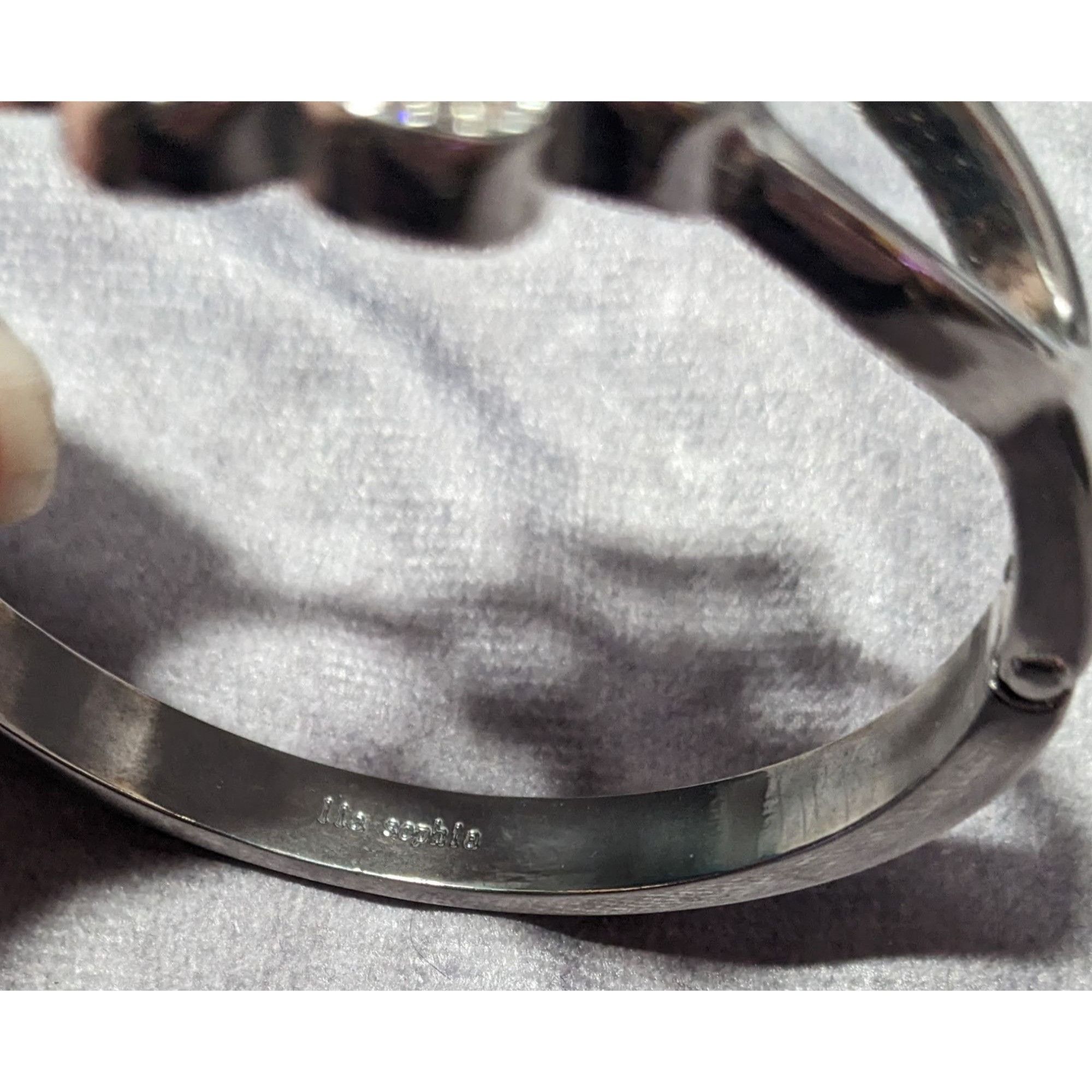 Other Elegant Glam Lia Sophia Garden Soiree Hinged Silver Tone Rhi Size ONE SIZE - 9 Thumbnail