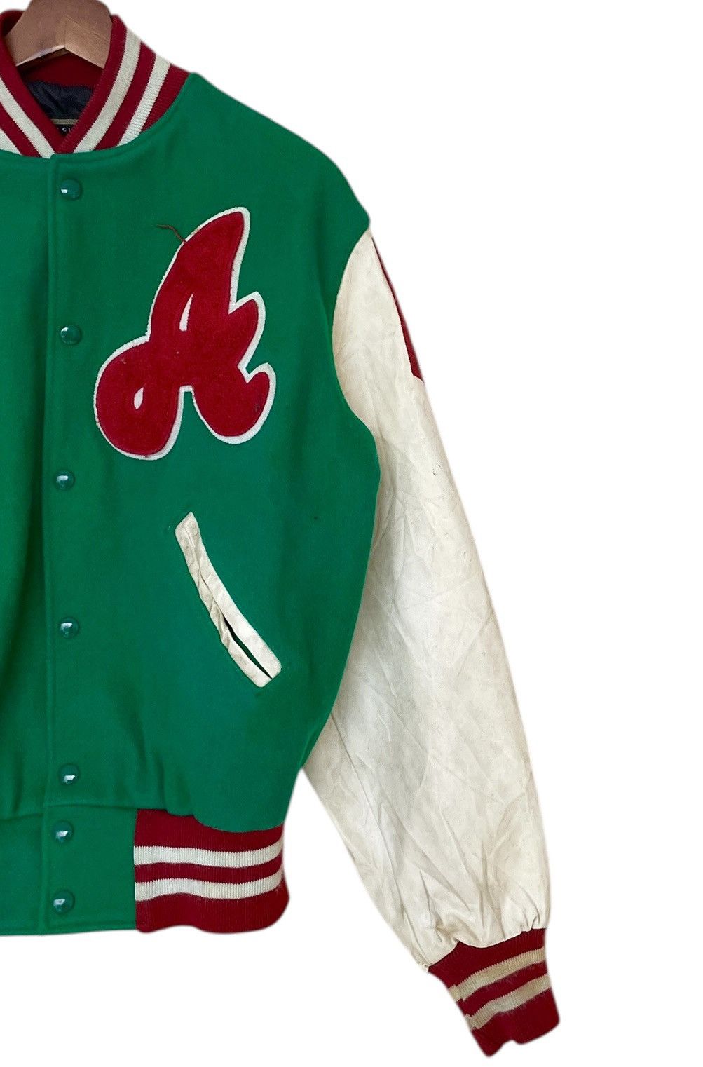 Vintage Vintage Brand Holloway Leather Varsity Jacket 1980s Size US S / EU 44-46 / 1 - 4 Thumbnail