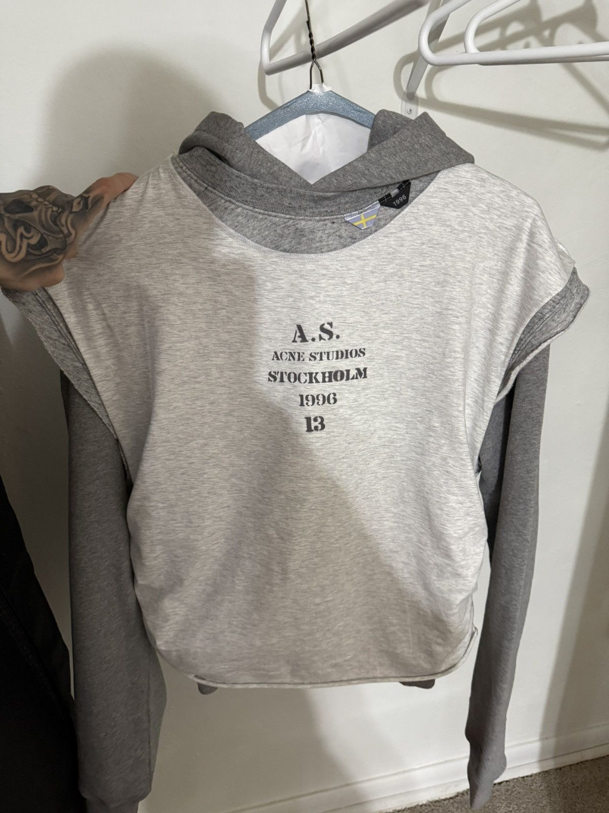 Acne Studios Acne Studios Layered Hoodie size large Size US L / EU 52-54 / 3 - 14 Thumbnail