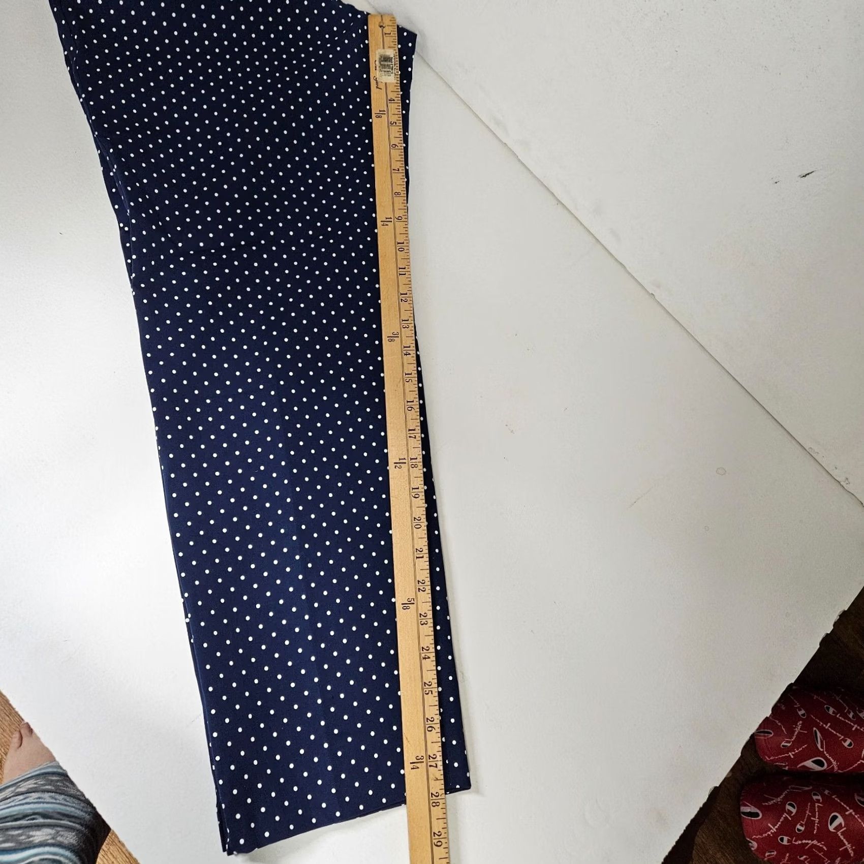 Talbots TALBOTS Women’s Navy White Polka Dot Chatham Ankle Pant Size 16 Size 38" / US 16 / IT 52 - 7 Thumbnail