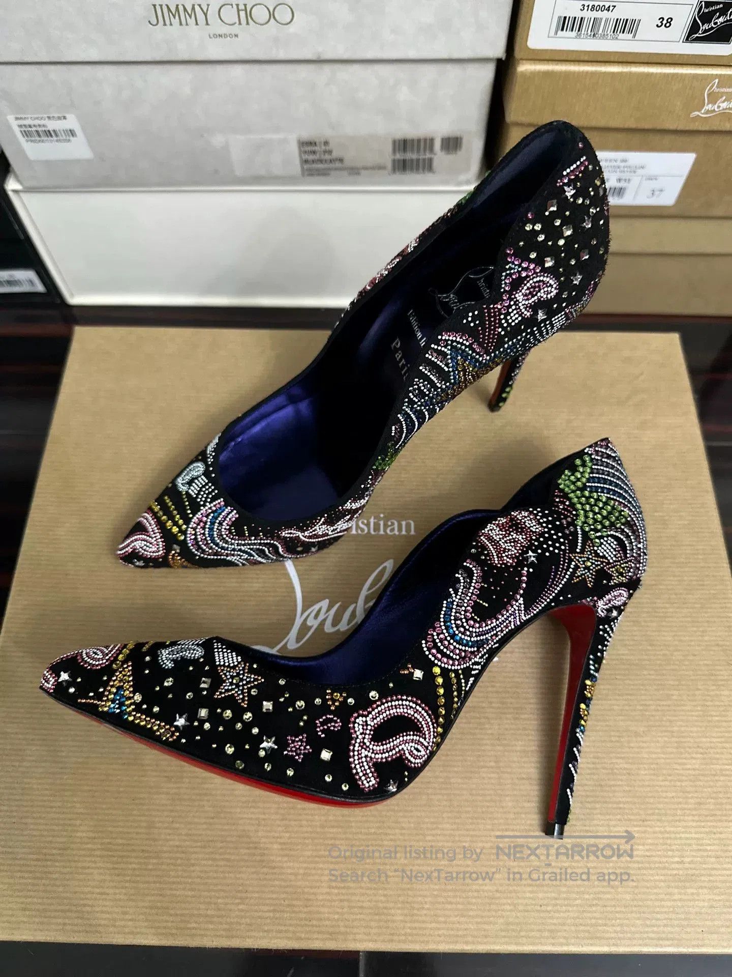 Christian Louboutin Christian Louboutin Crystal Red Sole Shoes. Size US 6.5 / IT 36.5 - 3 Thumbnail