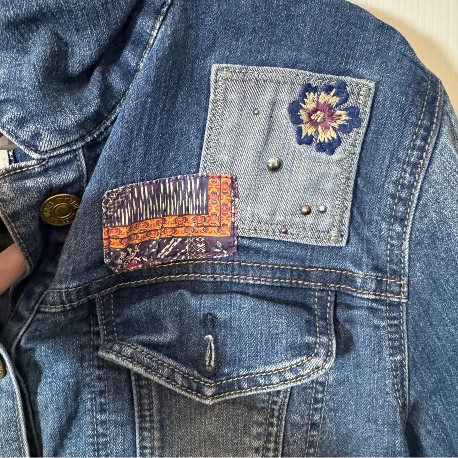 Other Vintage America Medium Boho Embroidered Jacket Size M / US 6-8 / IT 42-44 - 2 Thumbnail