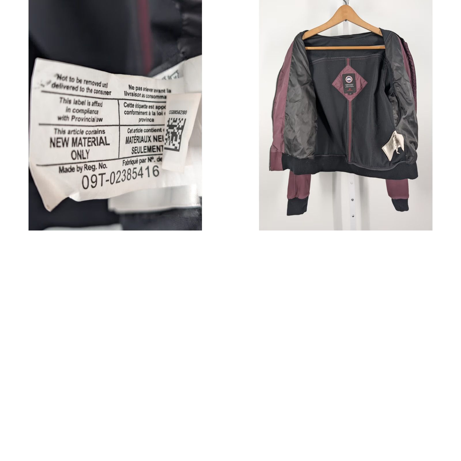 Canada Goose Canada Goose Hanley Bomber Jacket Black and Grape XS Down Midweight Women Jacket Size XS / US 0-2 / IT 36-38 - 8 Thumbnail