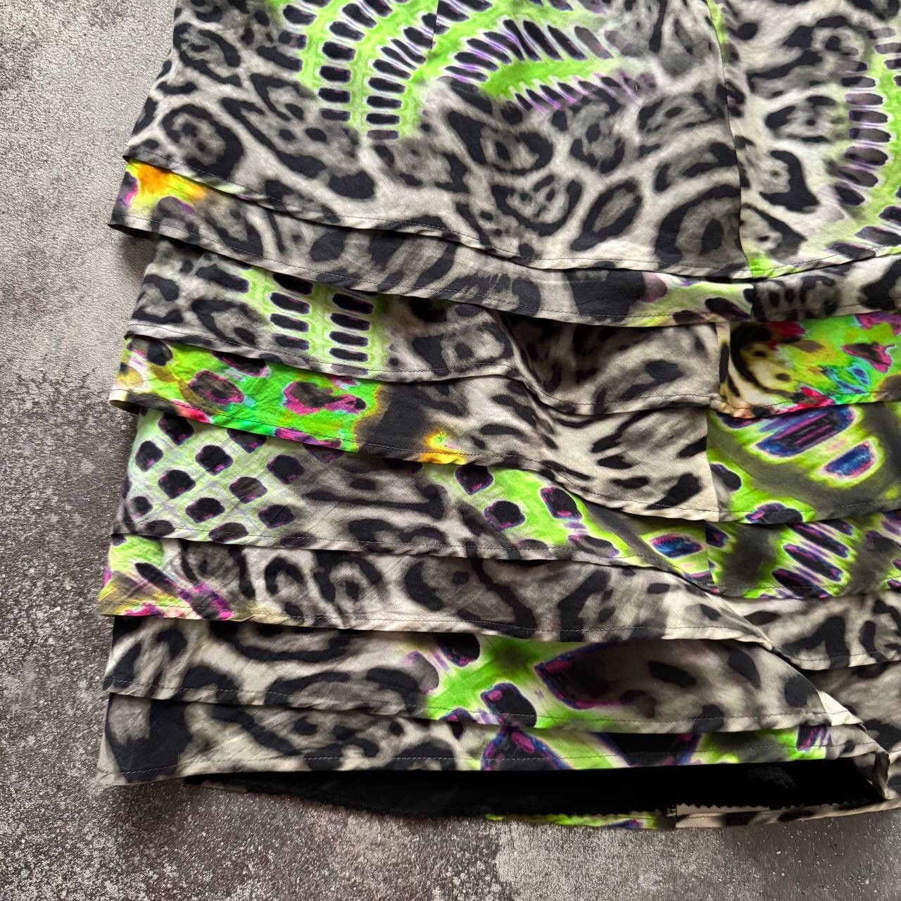 Hysteric Glamour × Japanese Brand Marc Cain Leopard Printed Pleated Skirt Size 32" / US 10 / IT 46 - 6 Thumbnail