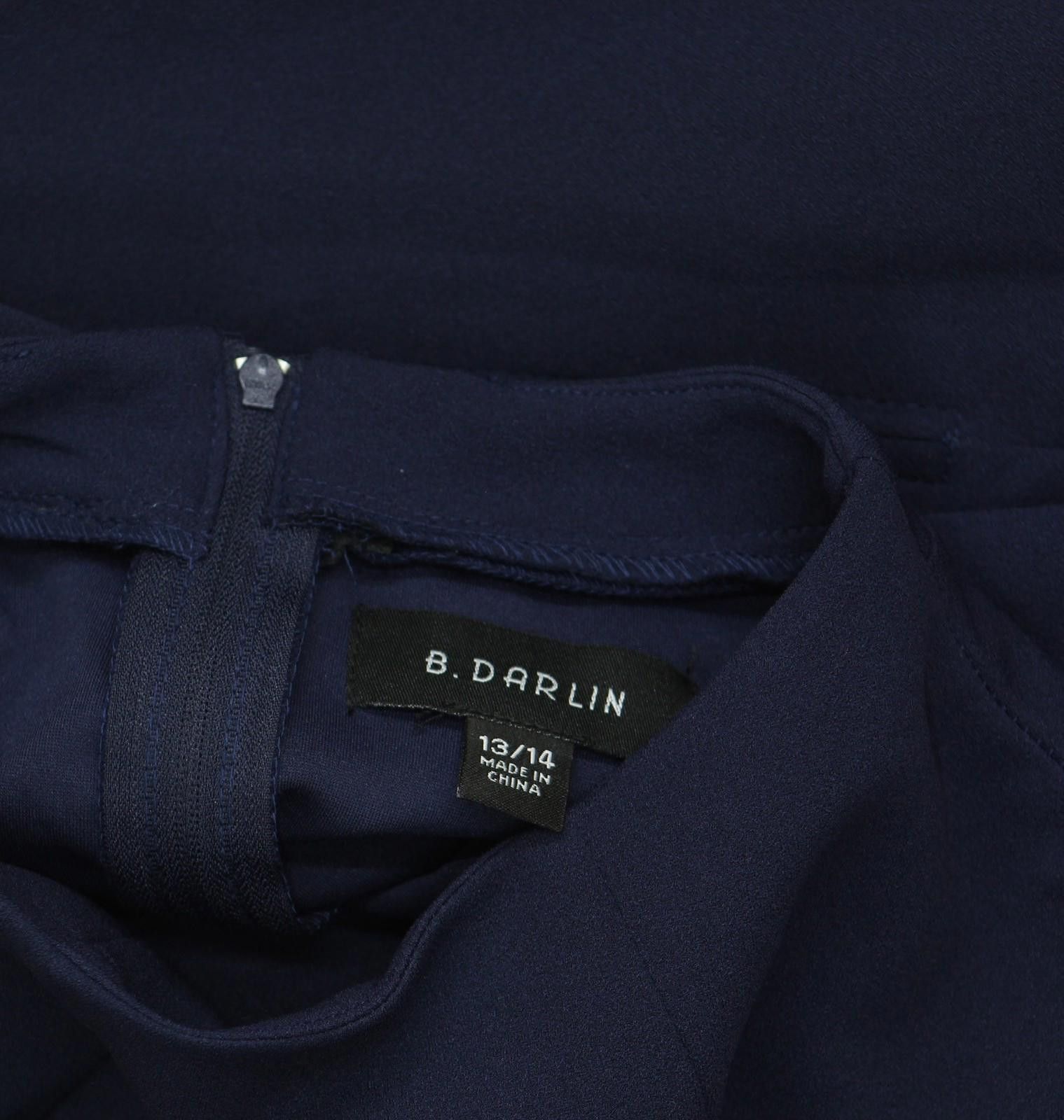 Other Nwt B. Darlin Flare Faux Pocket Mini Dress Navy Blue 13/14 Size M / US 6-8 / IT 42-44 - 4 Thumbnail