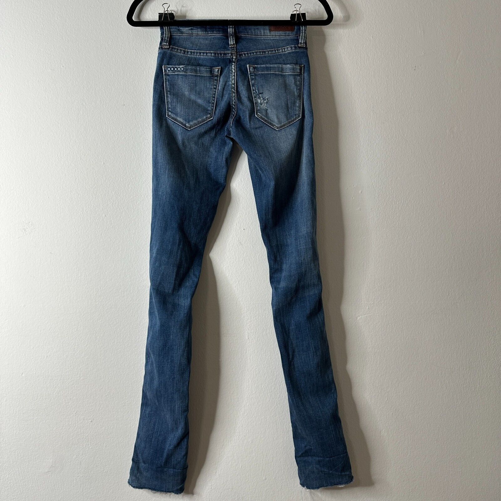 Other Blank NYC High Cuff Straight Distressed Jeans Low Rise 24 Size 24" / US 00 / IT 34 - 2 Thumbnail