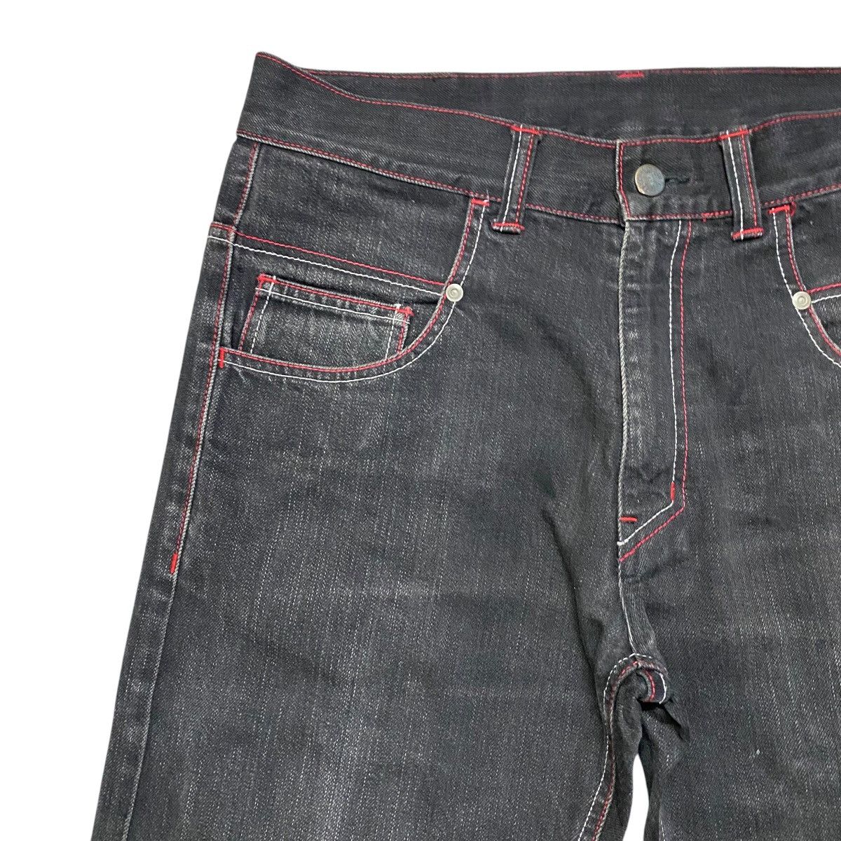 FTC Ftc Black Denim Jeans Red Stitch Size US 34 / EU 50 - 4 Thumbnail