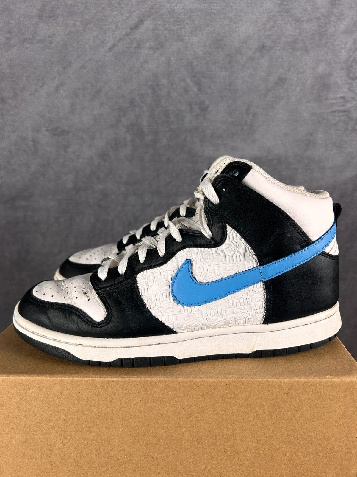 Nike Nike Dunk High Retro FLC Black University Blue White \ Size US 9 / EU 42 - 2 Thumbnail