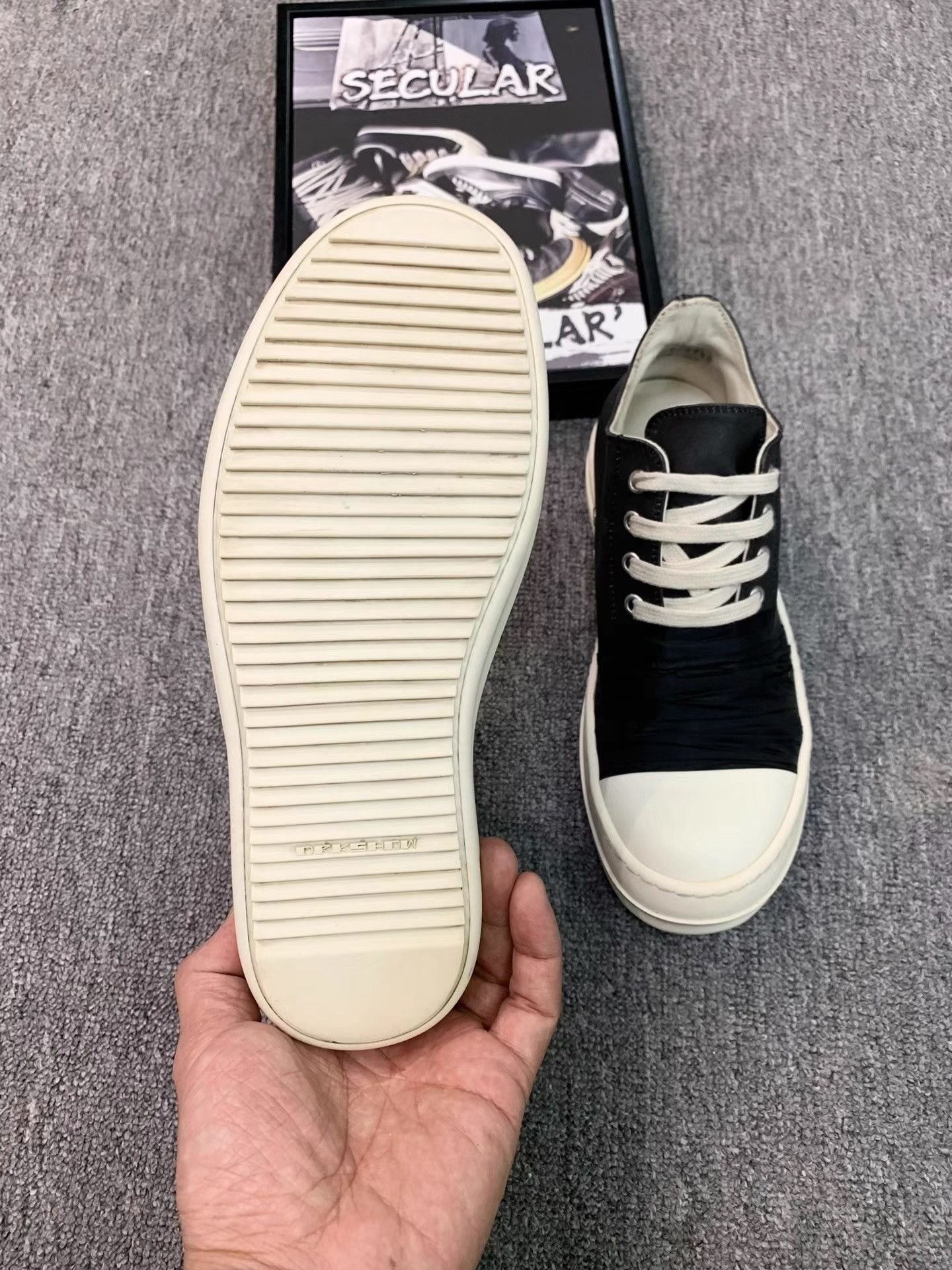 Rick Owens Rick Owens Black Strap High Top Sneakers K34 Size US 7.5 / IT 37.5 - 8 Thumbnail