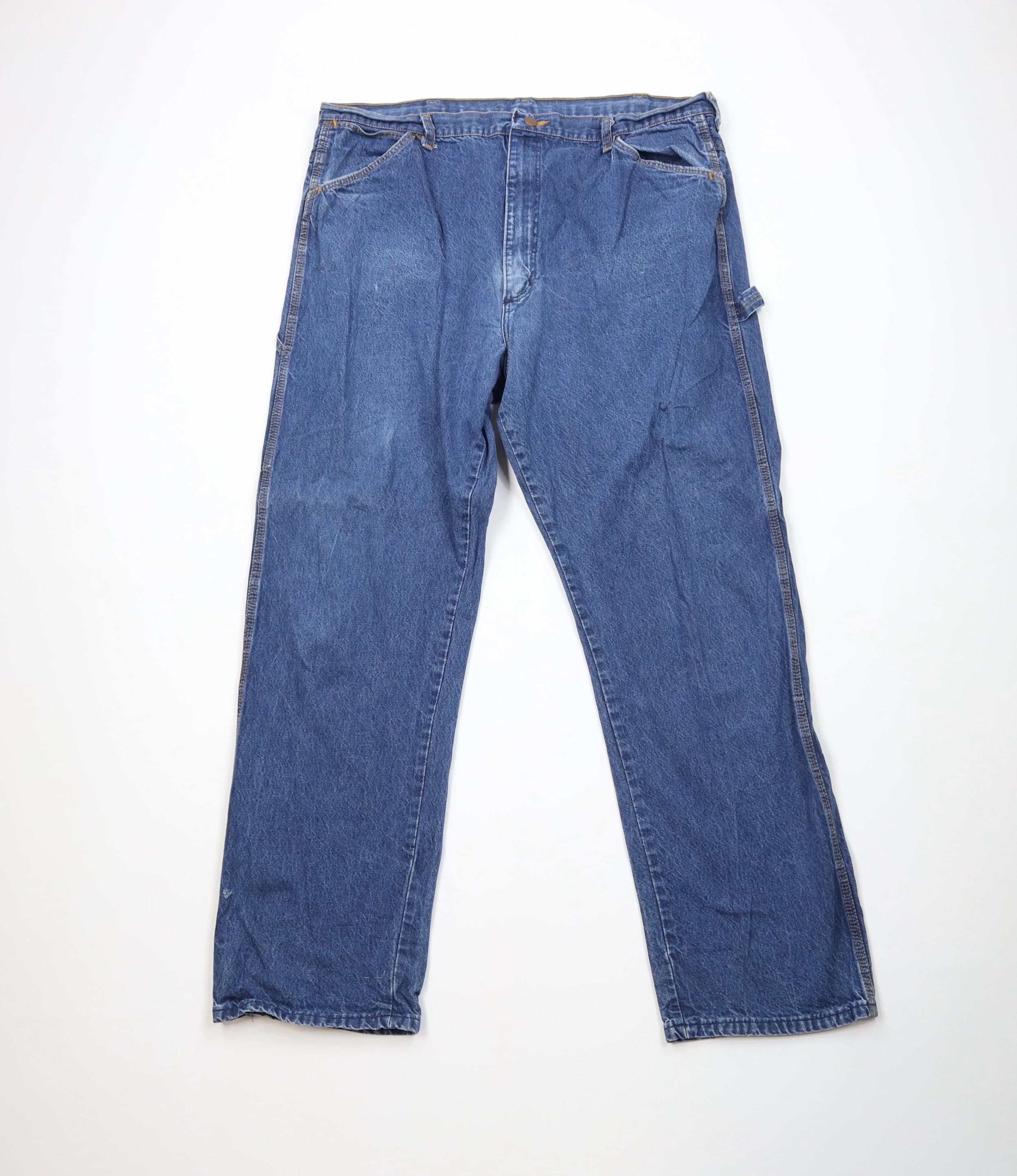 Vintage Vintage 90s Streetwear Workwear Wide Leg Dungaree Jeans USA Size US 42 / EU 58 - 1 Thumbnail