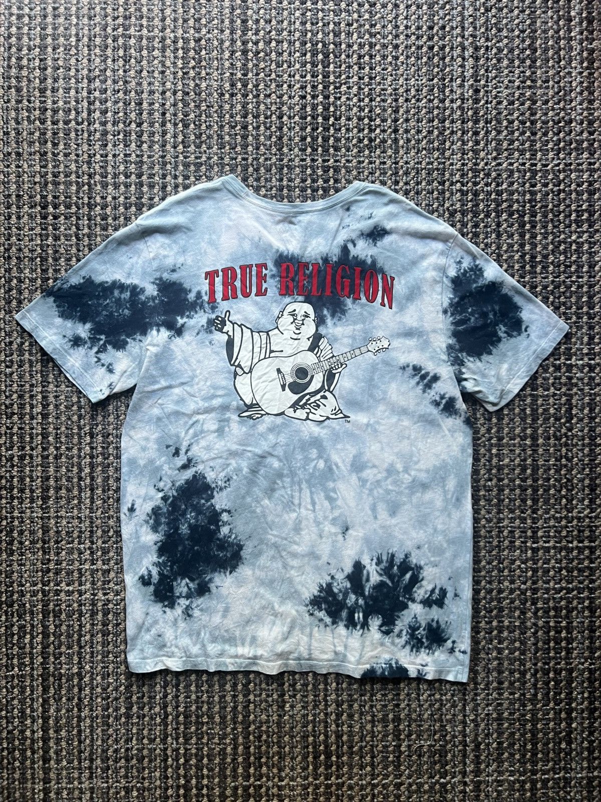 True Religion True Religion Buddha Big Logo Rare Tee Tie-Dye Size US XXL / EU 58 / 5 - 1 Thumbnail