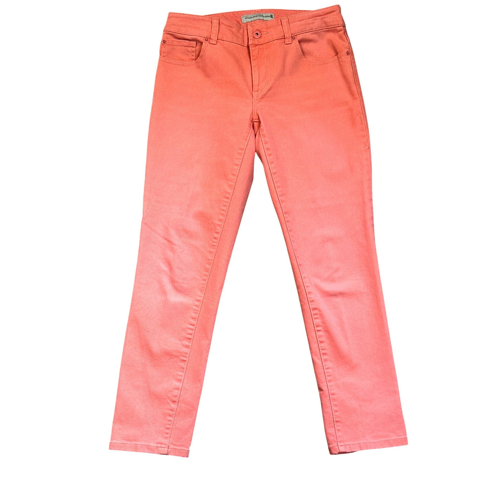 Chicos Chicos Platinum Denim Peach Slim Ankle Jeans Size 00 Cotton Size 24" / US 00 / IT 34 - 8 Thumbnail
