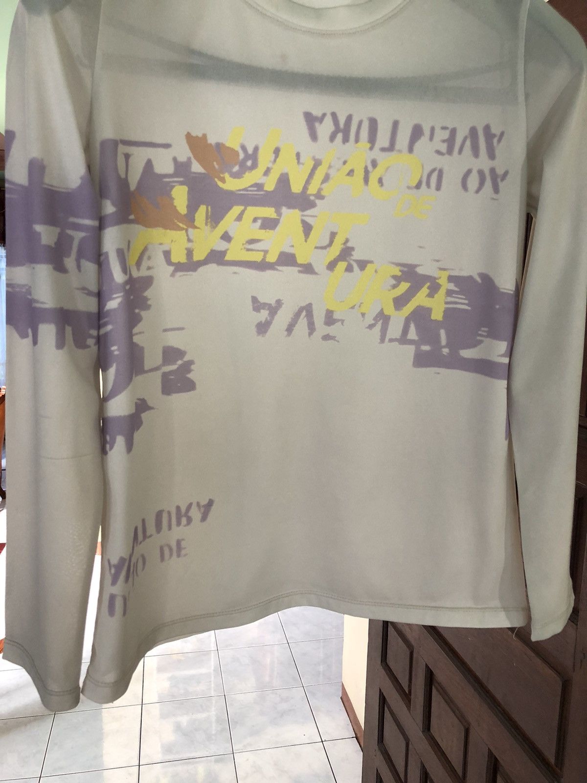 Vintage Uniao De Aventura Japanese Poem Style Long Sleeve Tshirt Size M / US 6-8 / IT 42-44 - 3 Thumbnail