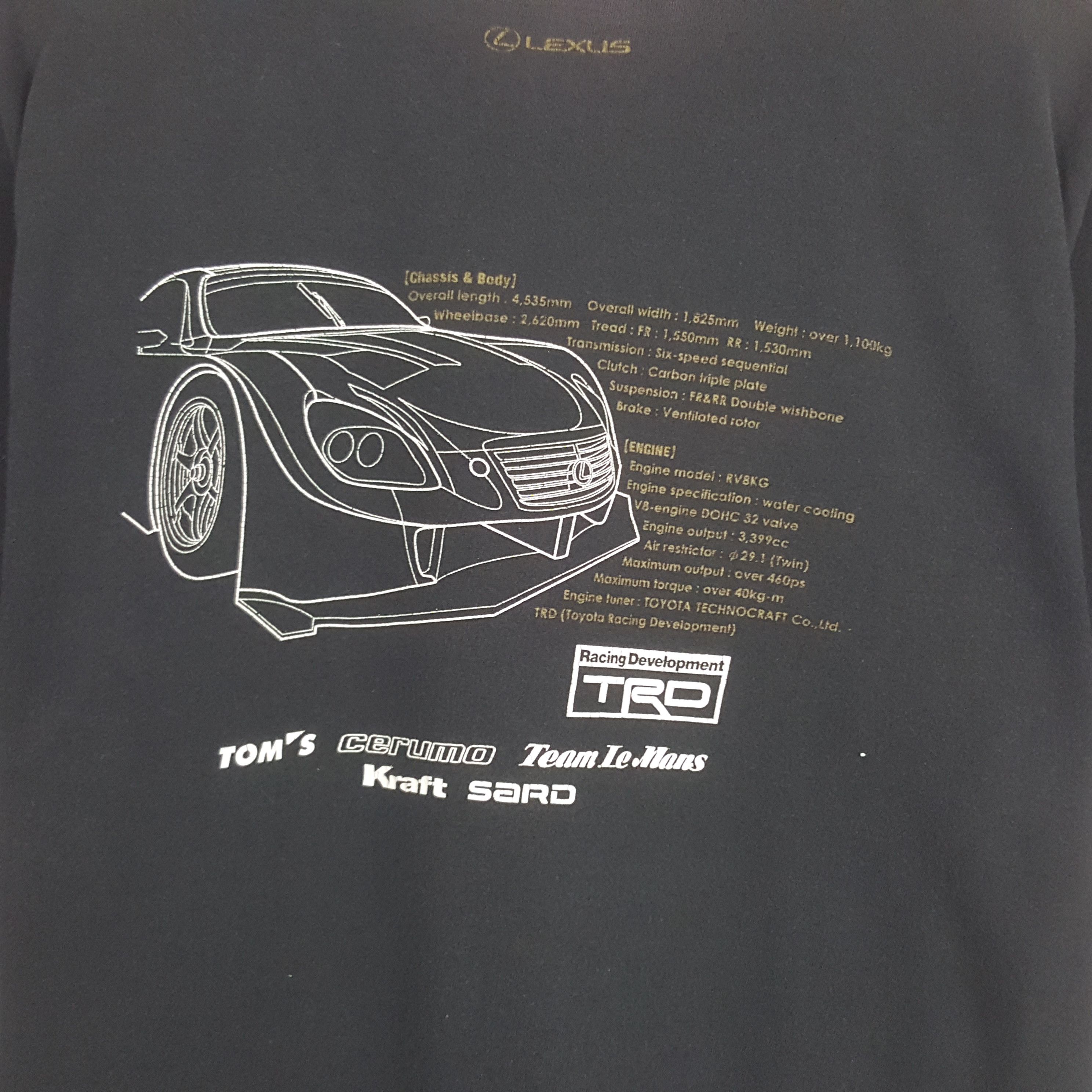Vintage Vintage TRD Tom's Cerumo Team Ie Mans Kraft Sard Tshirt Size US L / EU 52-54 / 3 - 2 Thumbnail