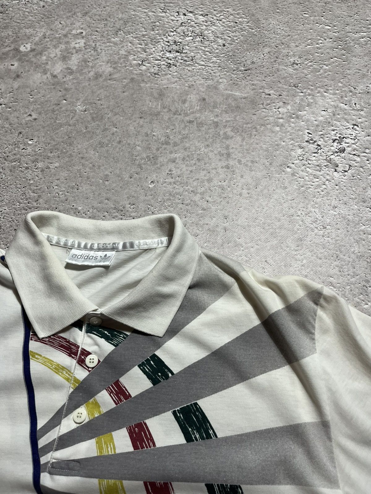 Adidas × Vintage Vintage Adidas Polo Shirt 90s Retro Graphic Short Sleeve Size US L / EU 52-54 / 3 - 8 Thumbnail