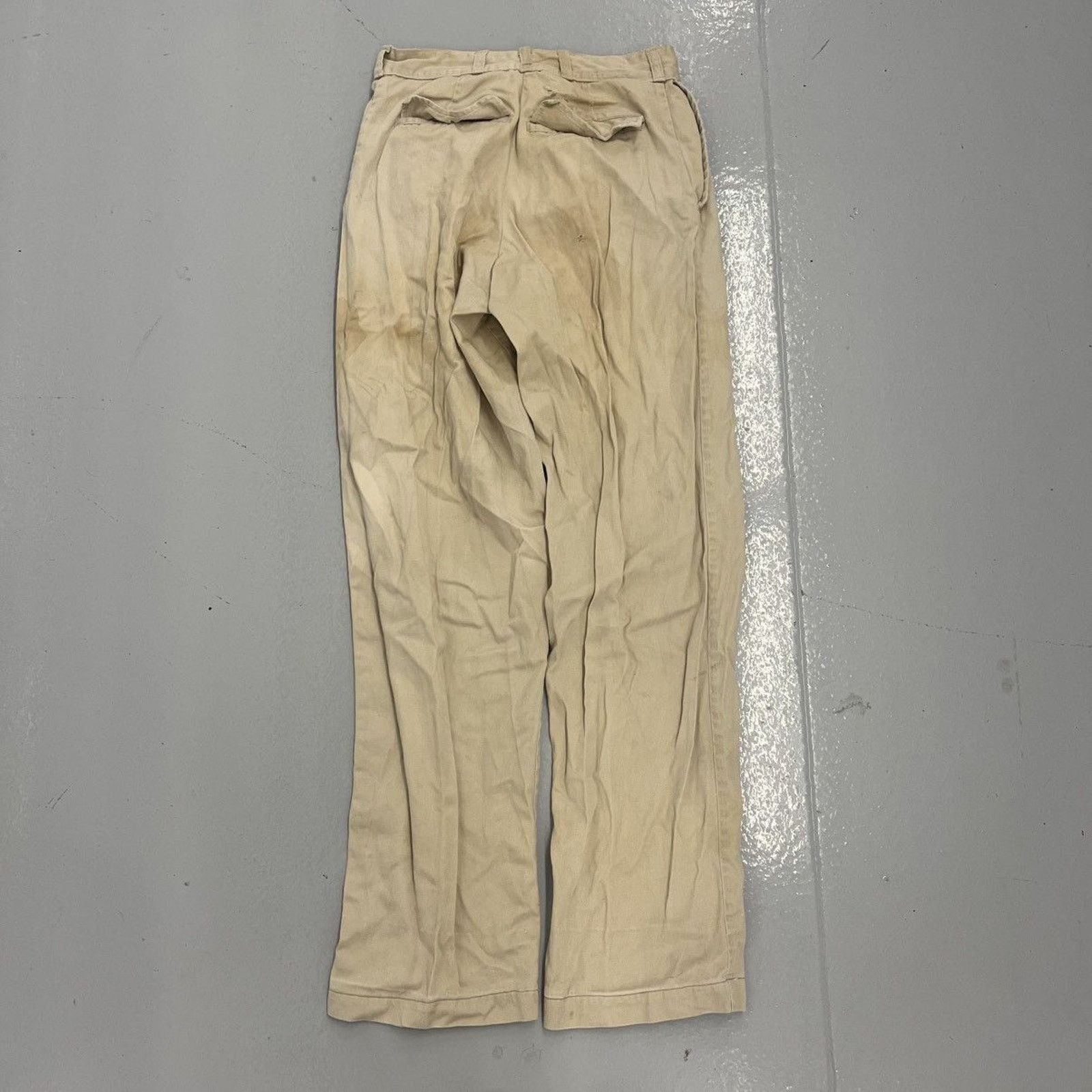 Other Vintage 60s Tan Sanforized Workwear Cotton Chinos 27x31 Size 27" / US 4 / IT 40 - 5 Thumbnail