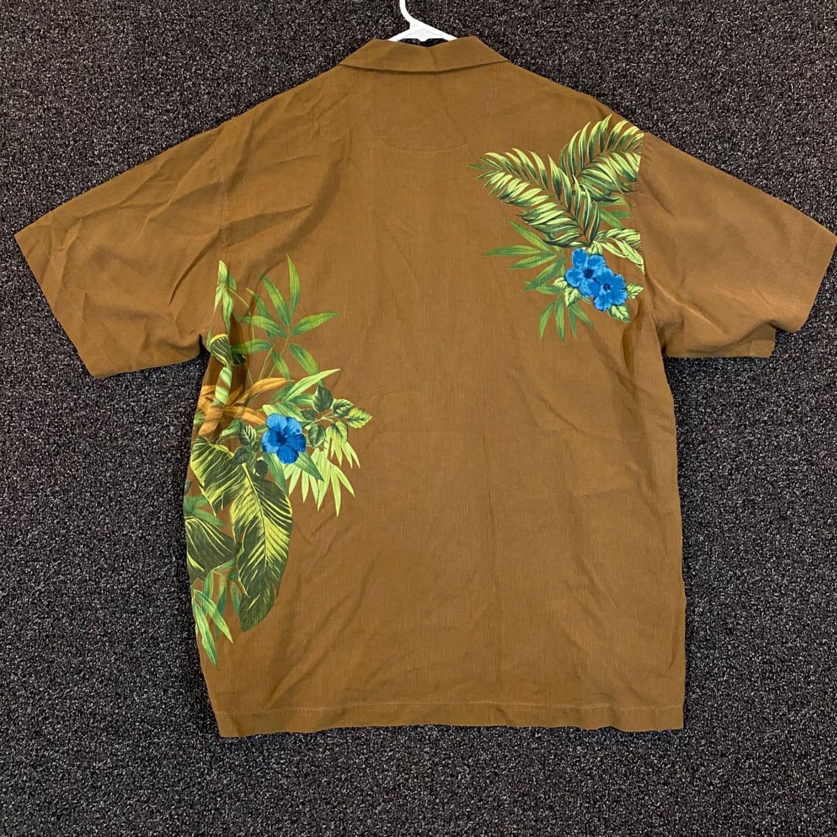 Tommy Bahama Tommy Bahama Shirt Mens Large Brown Green Floral Silk Button Up Outdoors S/S Size US L / EU 52-54 / 3 - 6 Thumbnail
