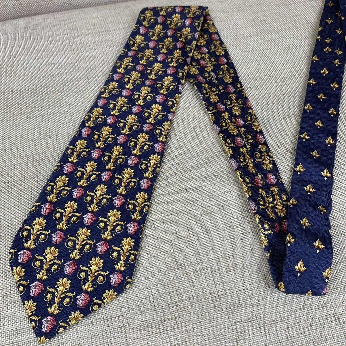 Versace × Vintage Gianni Versace Vintage Baroque Golden Silk Tie Caravate Size ONE SIZE - 3 Thumbnail