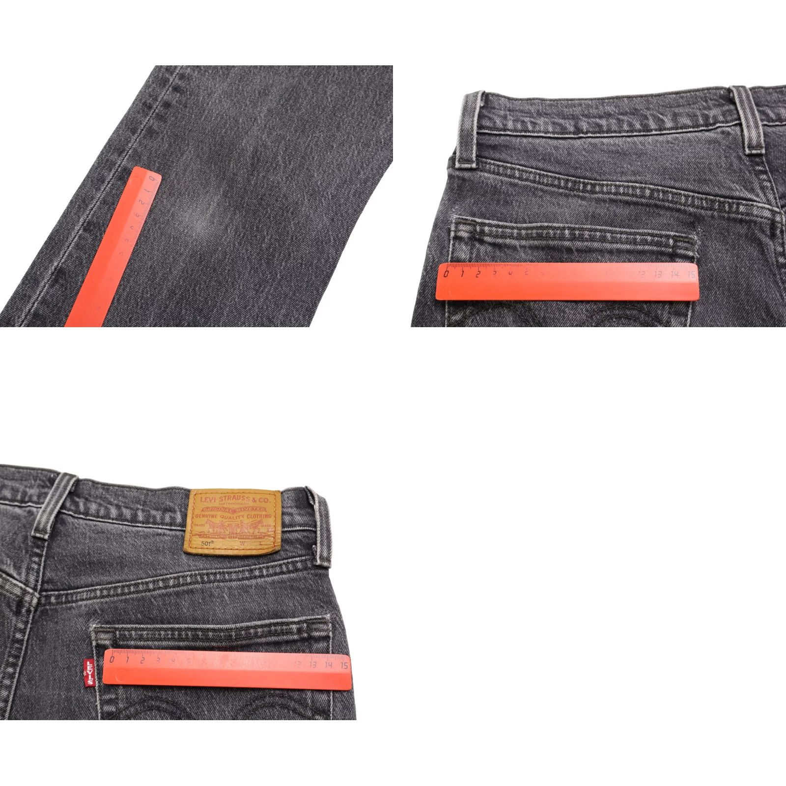 Levi's Levi'S 501 Premium Big E Jeans Mens W30/L28 Straight Whiskers Dark Grey Size US 30 / EU 46 - 9 Thumbnail