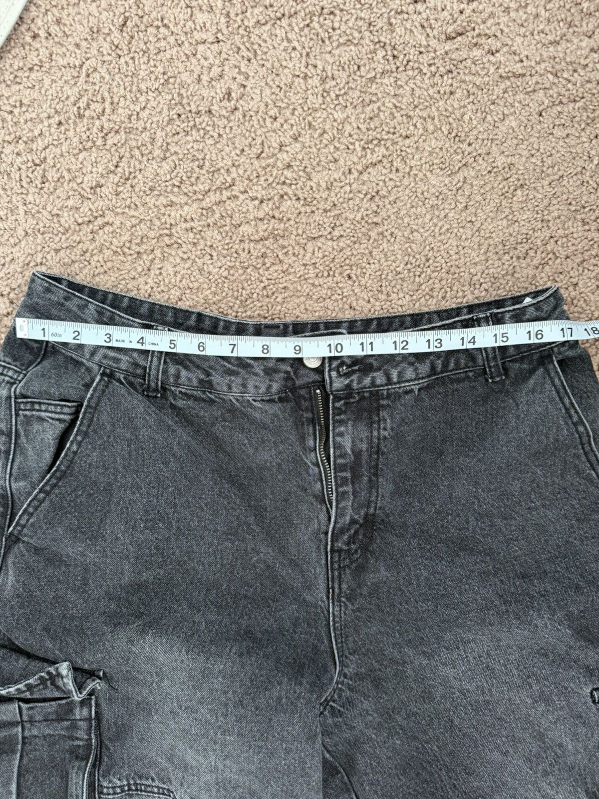 Other Korean Black Denim Baggy Cargo Size US 32 / EU 48 - 2 Thumbnail