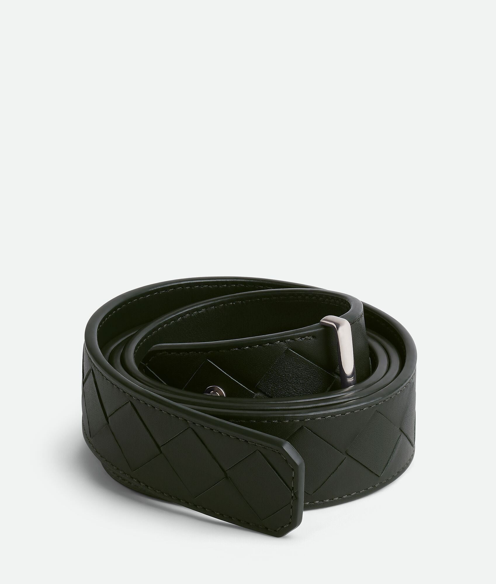 Bottega Veneta o1w1db10925 Size: 95 / Intrecciato Pin Belt in Inkwell Size 38 - 3 Thumbnail