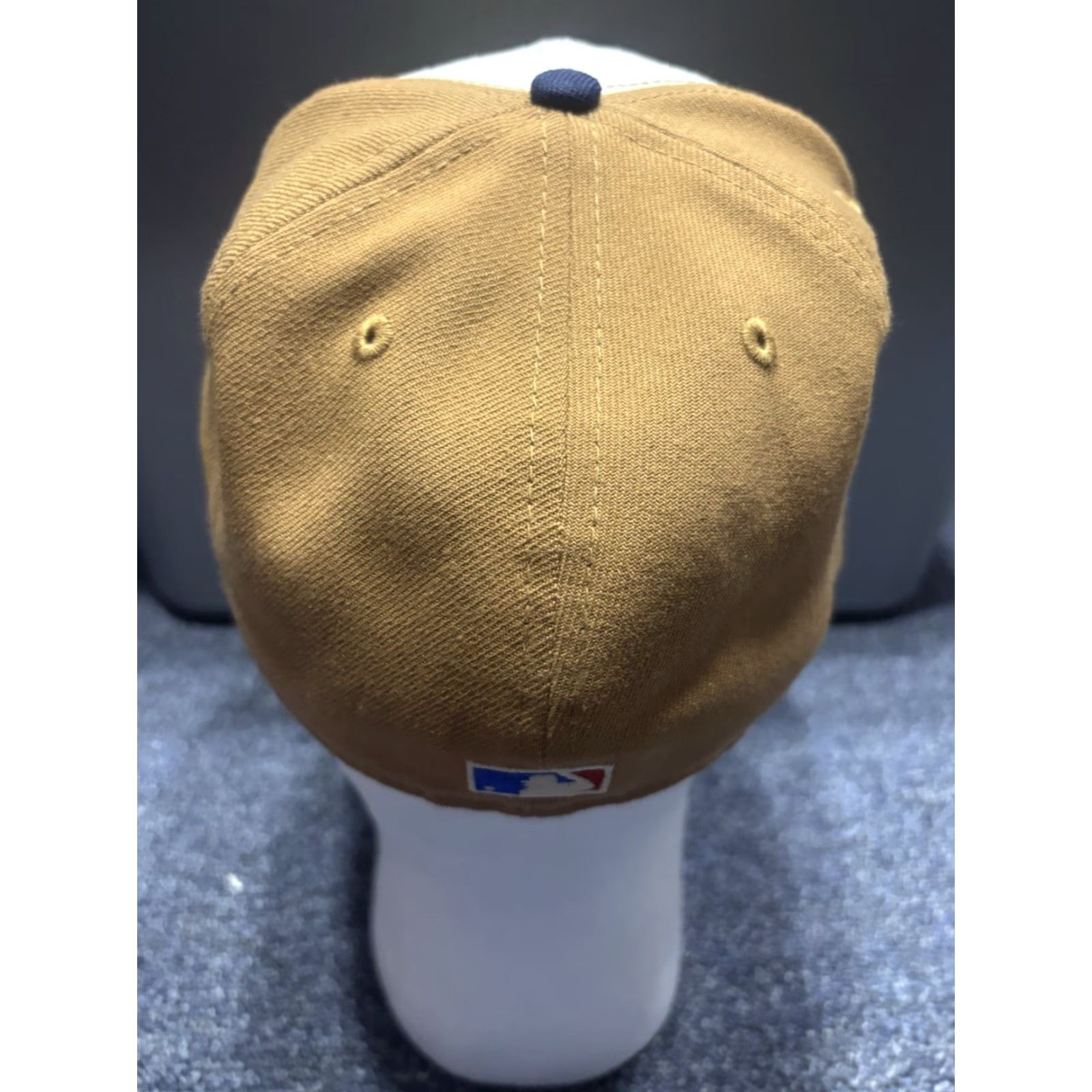 New Era Texas Rangers Hat Arlington Stadium Patch New Era 7 1/8 Chrome White / Peanut / Gray UV Brown White Solid Baseball Cap Unisex Adults Mens Womens Size ONE SIZE - 3 Thumbnail