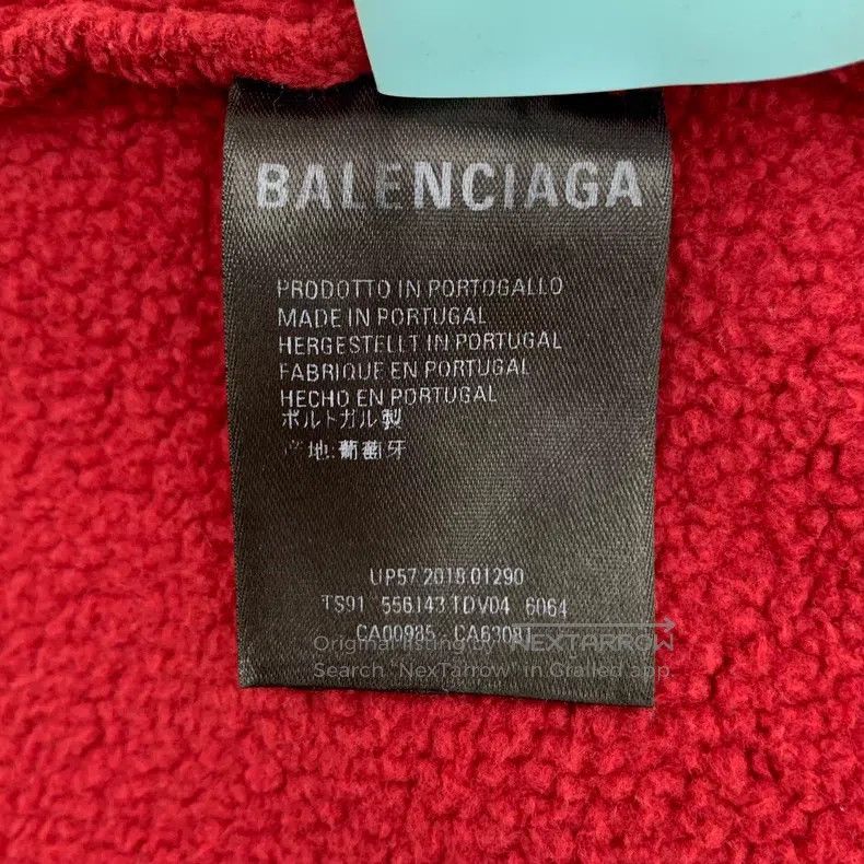 Balenciaga Balenciaga Red logo letter hooded cotton long-sleeve sweat Size US L / EU 52-54 / 3 - 7 Thumbnail