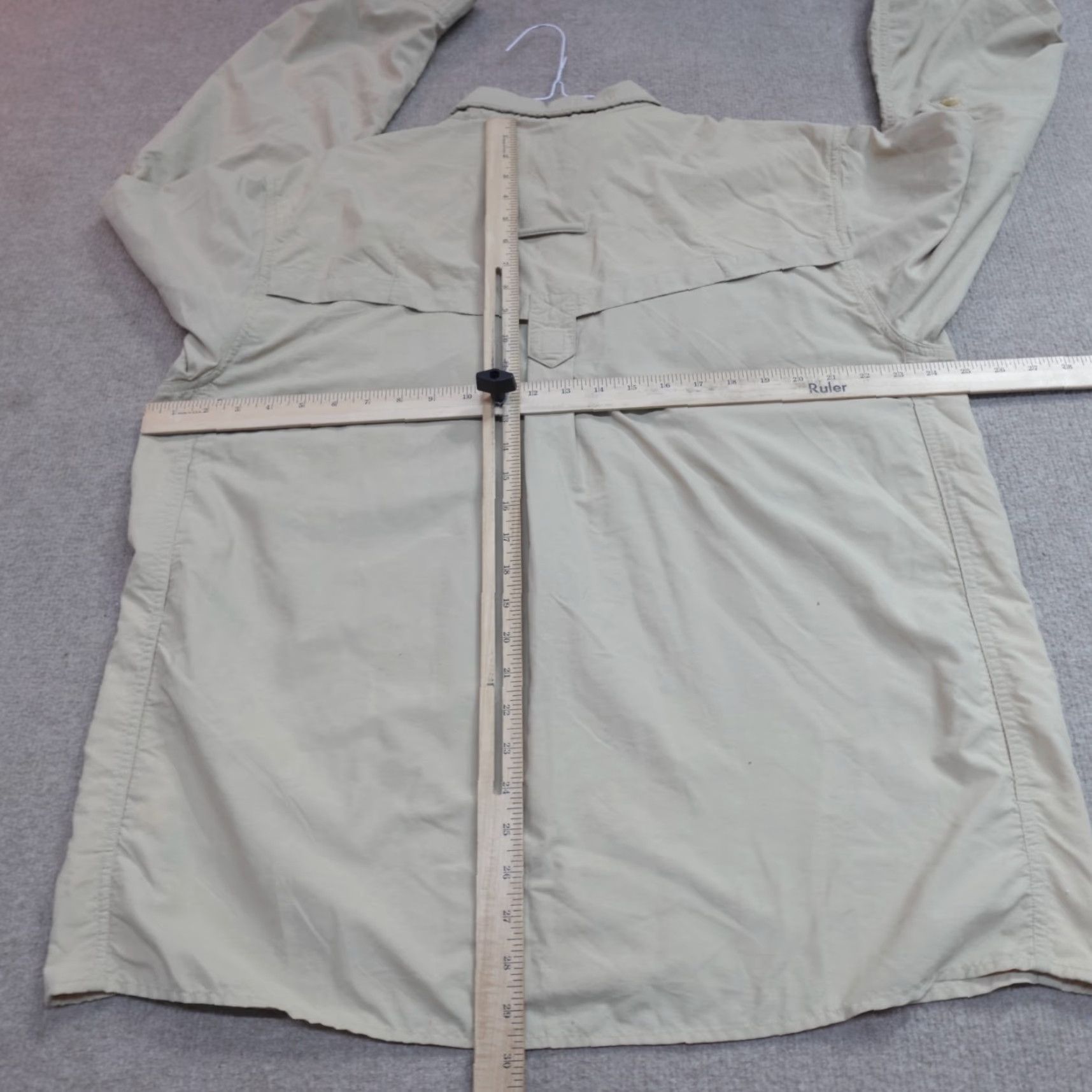 ExOfficio ExOfficio Shirt L Beige Solid Nylon Polyester Fishing Hiking Long Sleeve Button-Up Size US L / EU 52-54 / 3 - 3 Thumbnail