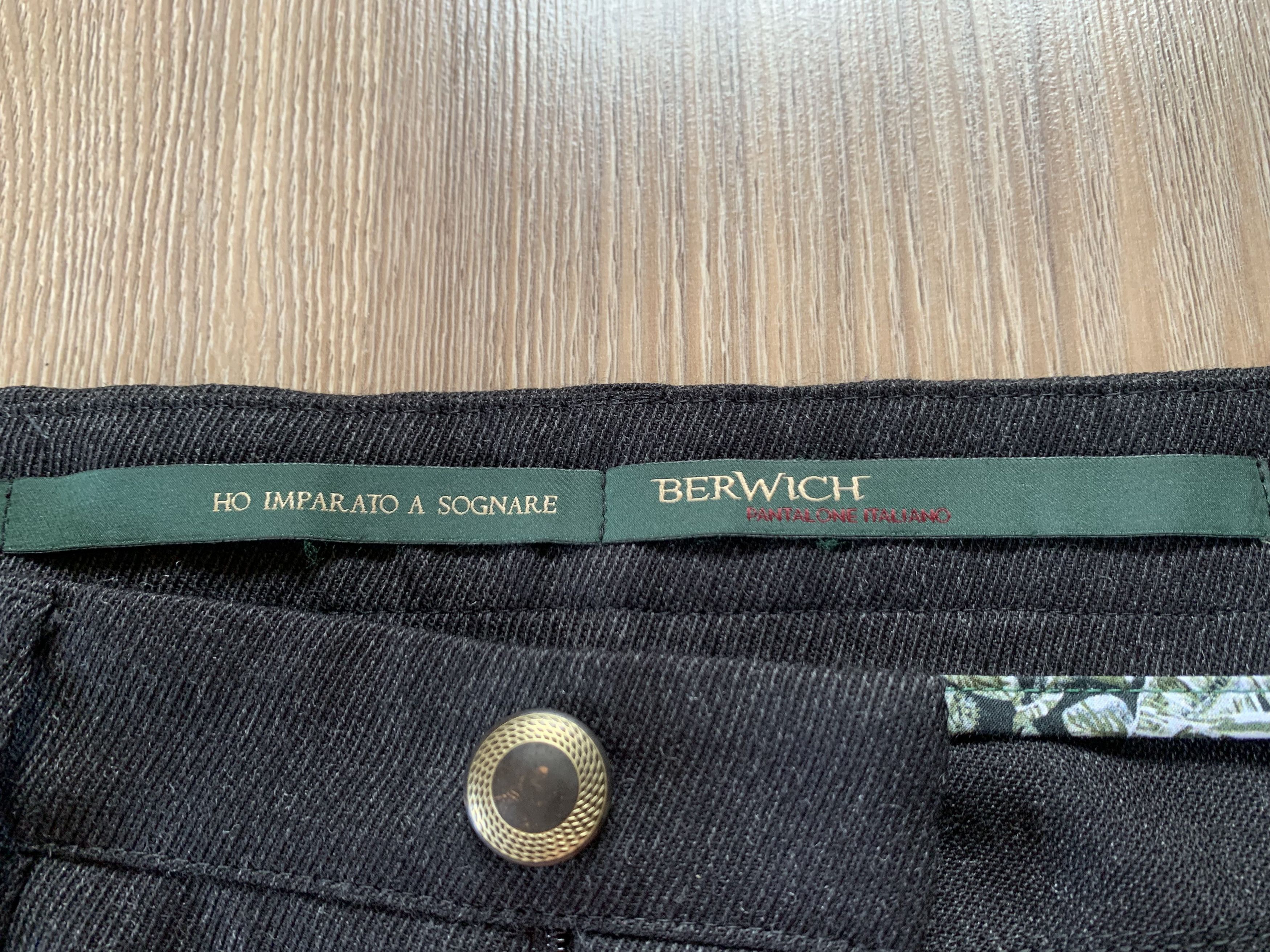 Vintage Berwich Mens Dark Grey Wool Pants Size US 32 / EU 48 - 8 Thumbnail