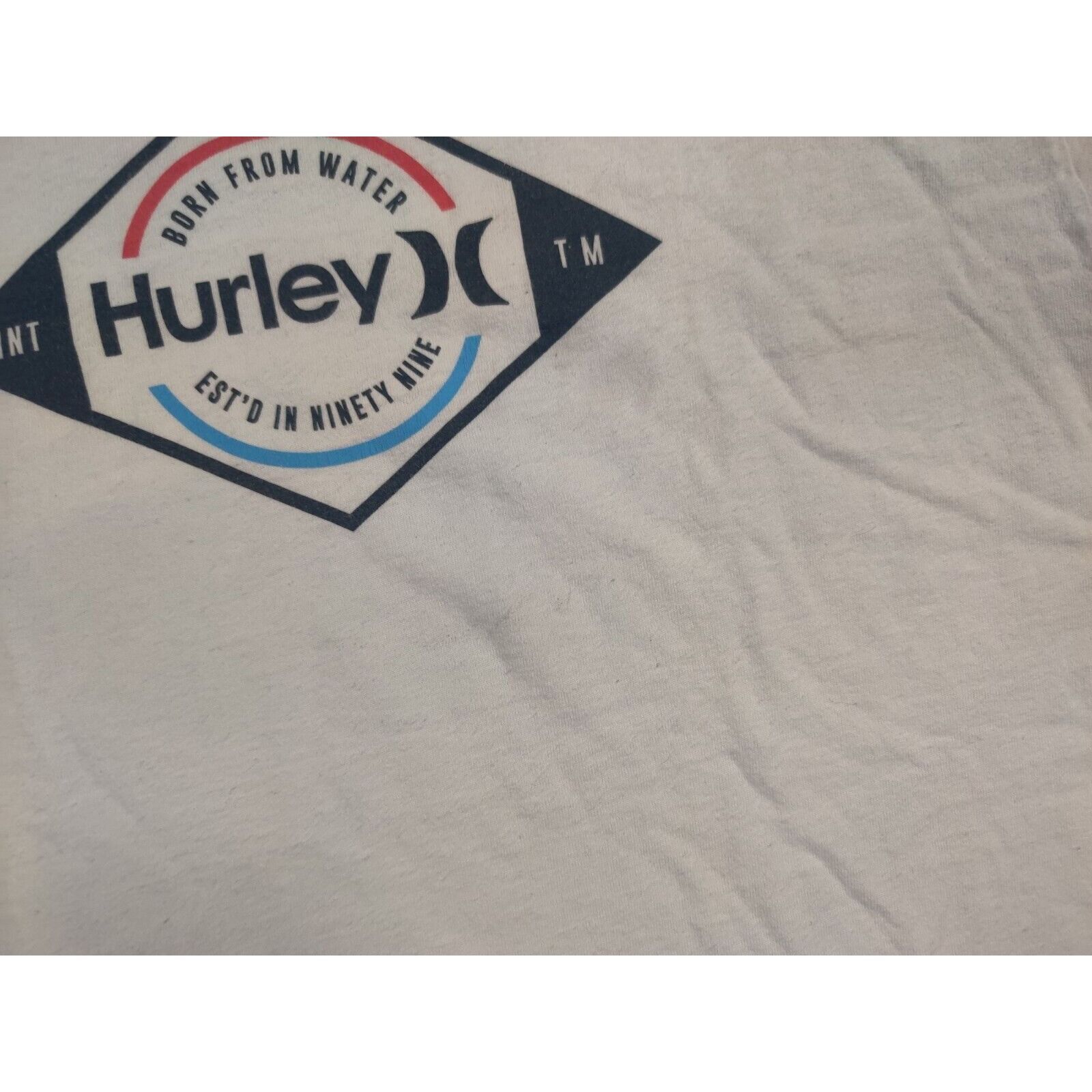 Hurley Hurley Shirt Adult Mens Medium White Born From Water Size US M / EU 48-50 / 2 - 3 Thumbnail