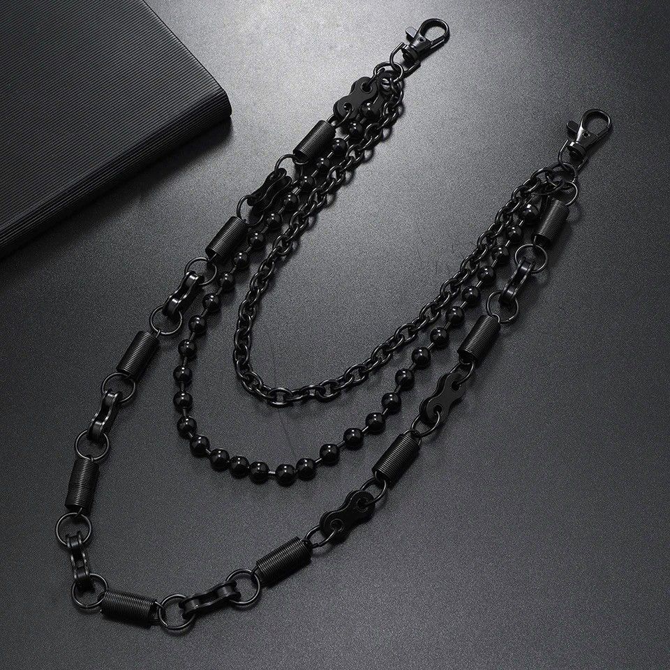 Vintage Retro Trio Layered Jeans Chain Size ONE SIZE - 2 Thumbnail