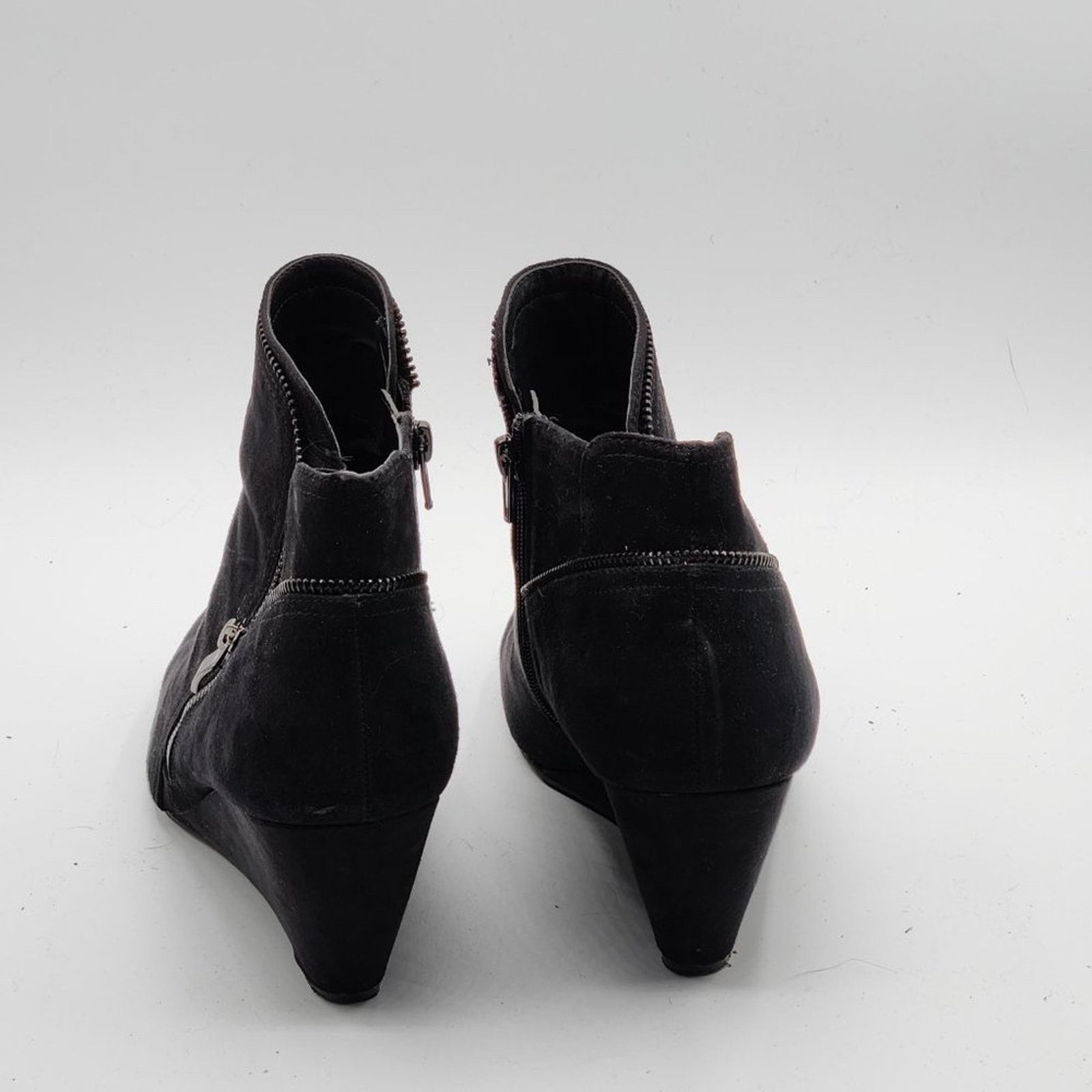 Indigo Black Suede Wedge Ankle Boot by Indigo Rd. Size US 10 / IT 40 - 2 Thumbnail