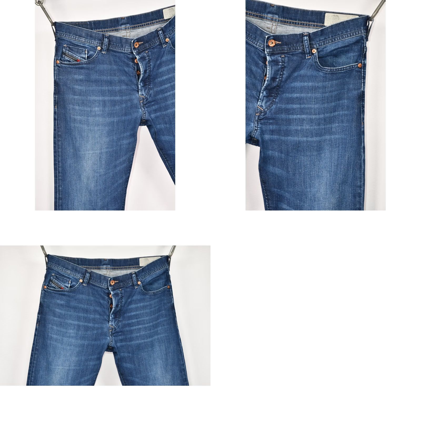 Diesel Diesel Thytan 084NR Comfort-Straight Jeans Men W34 L32 blue 5-Pocket Denim Cotton Regular Inseam 32 Straight Comfort Stretch Narrow tag jeans Mens Size US 34 / EU 50 - 8 Thumbnail