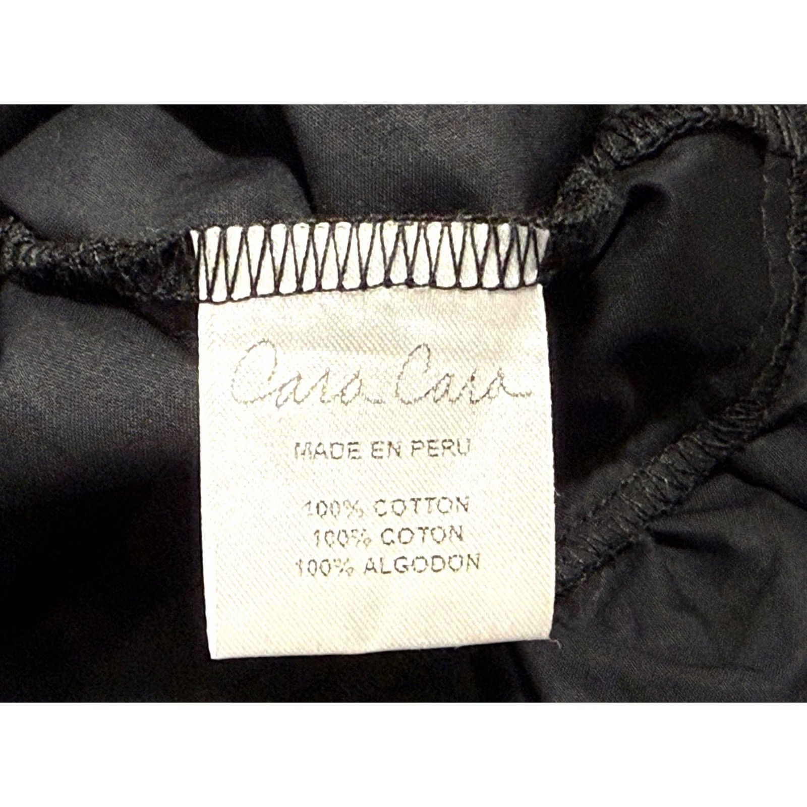 Vintage NWT Cara Cara Hutton Midi Dress Black Puff Sleeve Cotton Poplin XS Womens Size XS / US 0-2 / IT 36-38 - 7 Thumbnail