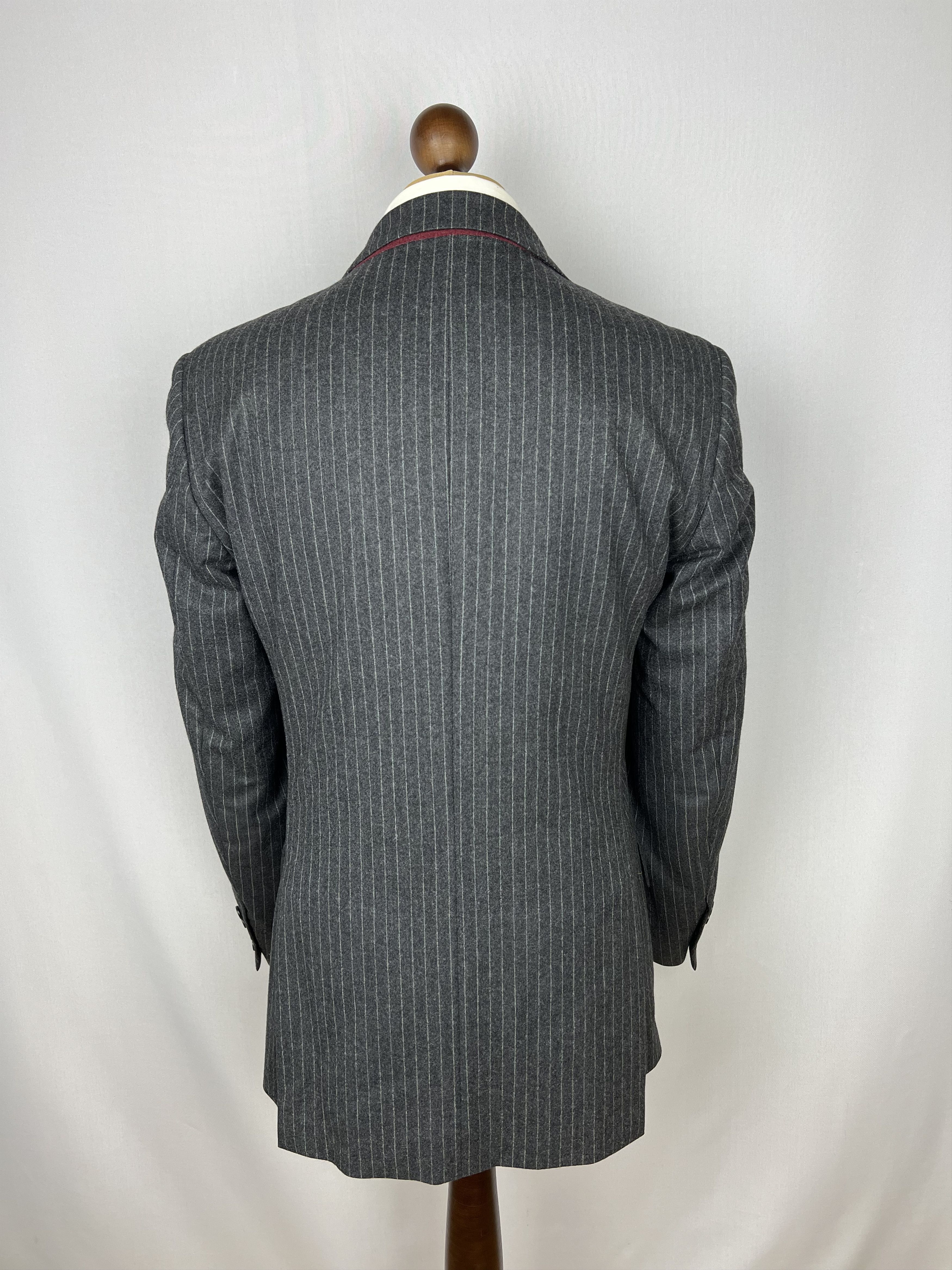 Hackett London Striped Soft 100% Wool "Chelsea" Sport Coat Size 40L - 3 Thumbnail