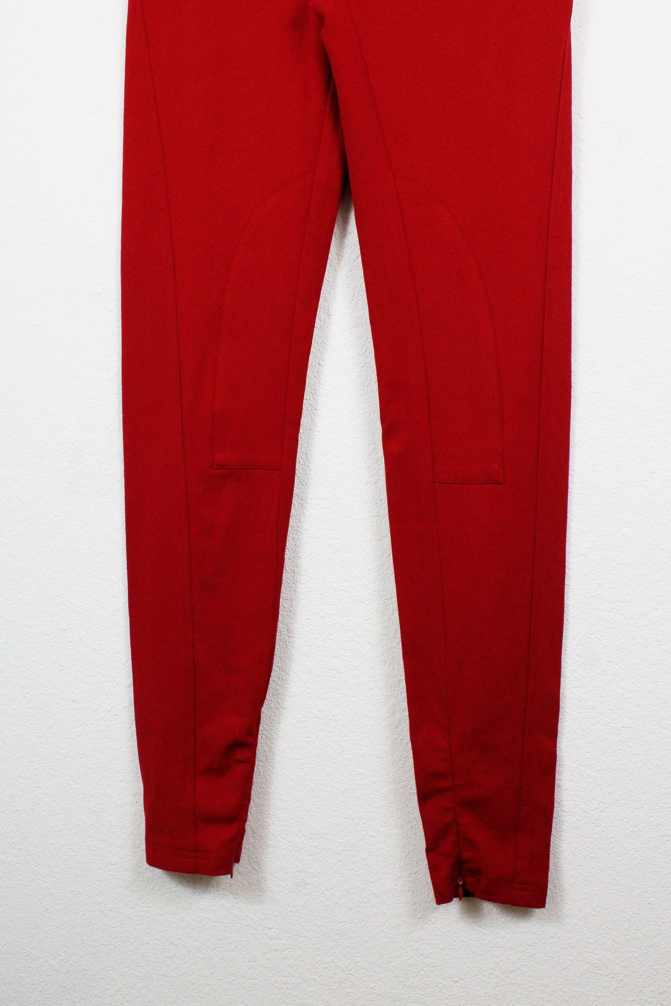 Dolce & Gabbana × Vintage Womens Vintage Dolce & Gabbana Red Moto Biker Leggings Pants Size 28" / US 6 / IT 42 - 3 Thumbnail