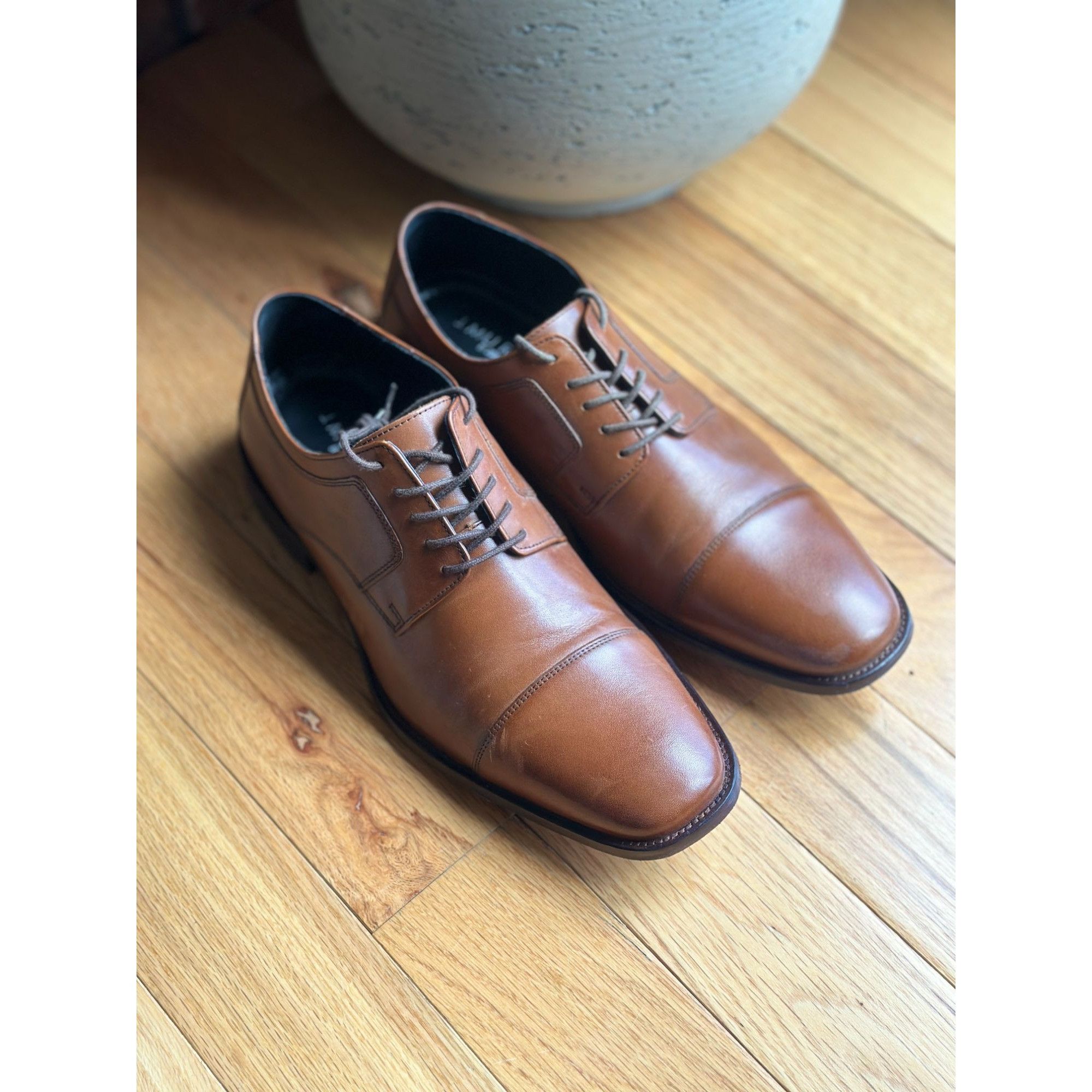 Johnston & Murphy MEN’S JOHNSTON & MURPHY DRESS SHOES BROWN STRATTON CAP TOE 1 Size US 12 / EU 45 - 8 Thumbnail